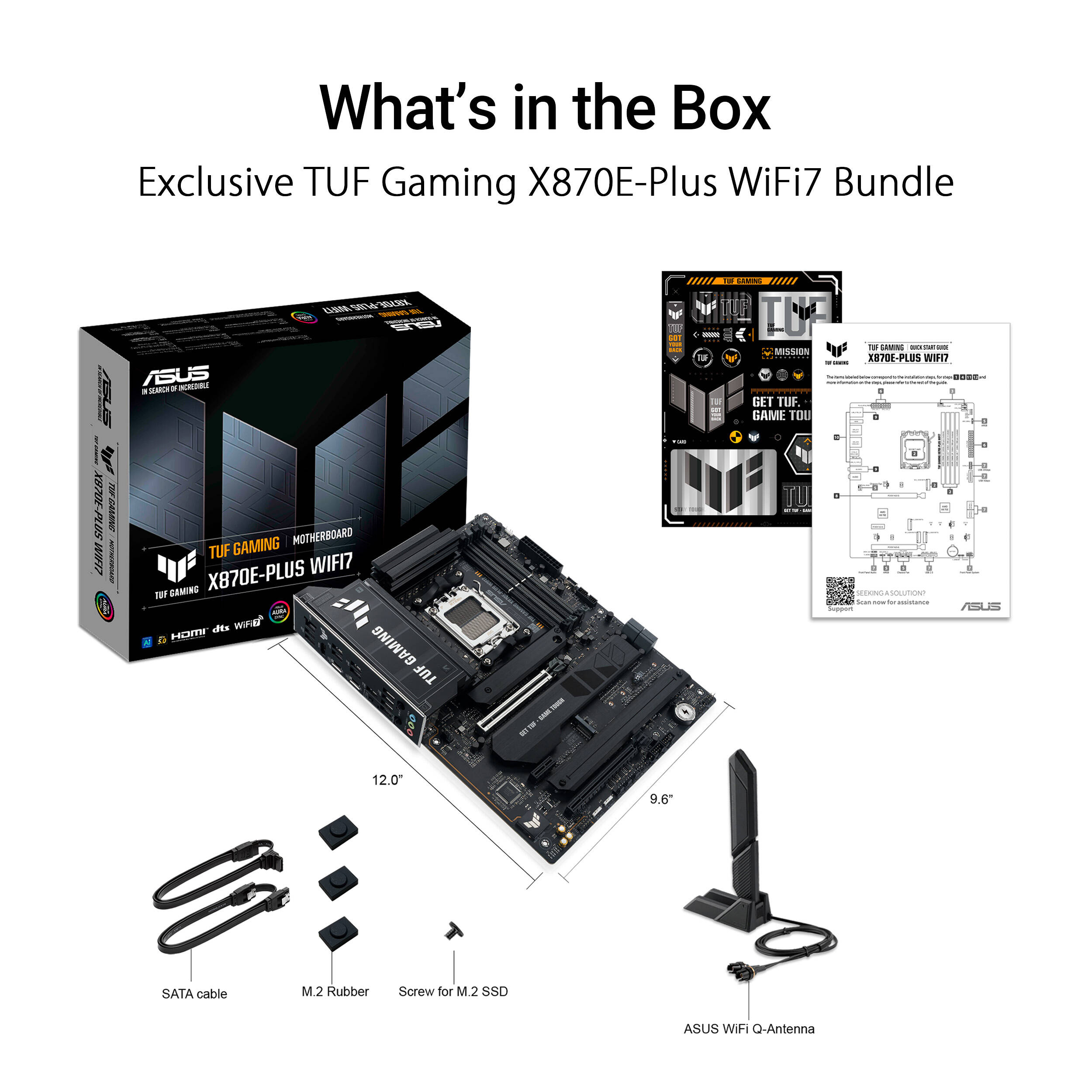 ASUS TUF GAMING X870E-PLUS WIFI7 ATX motherboard for AMD AM5 processors with Wi-Fi 7 — view 10
