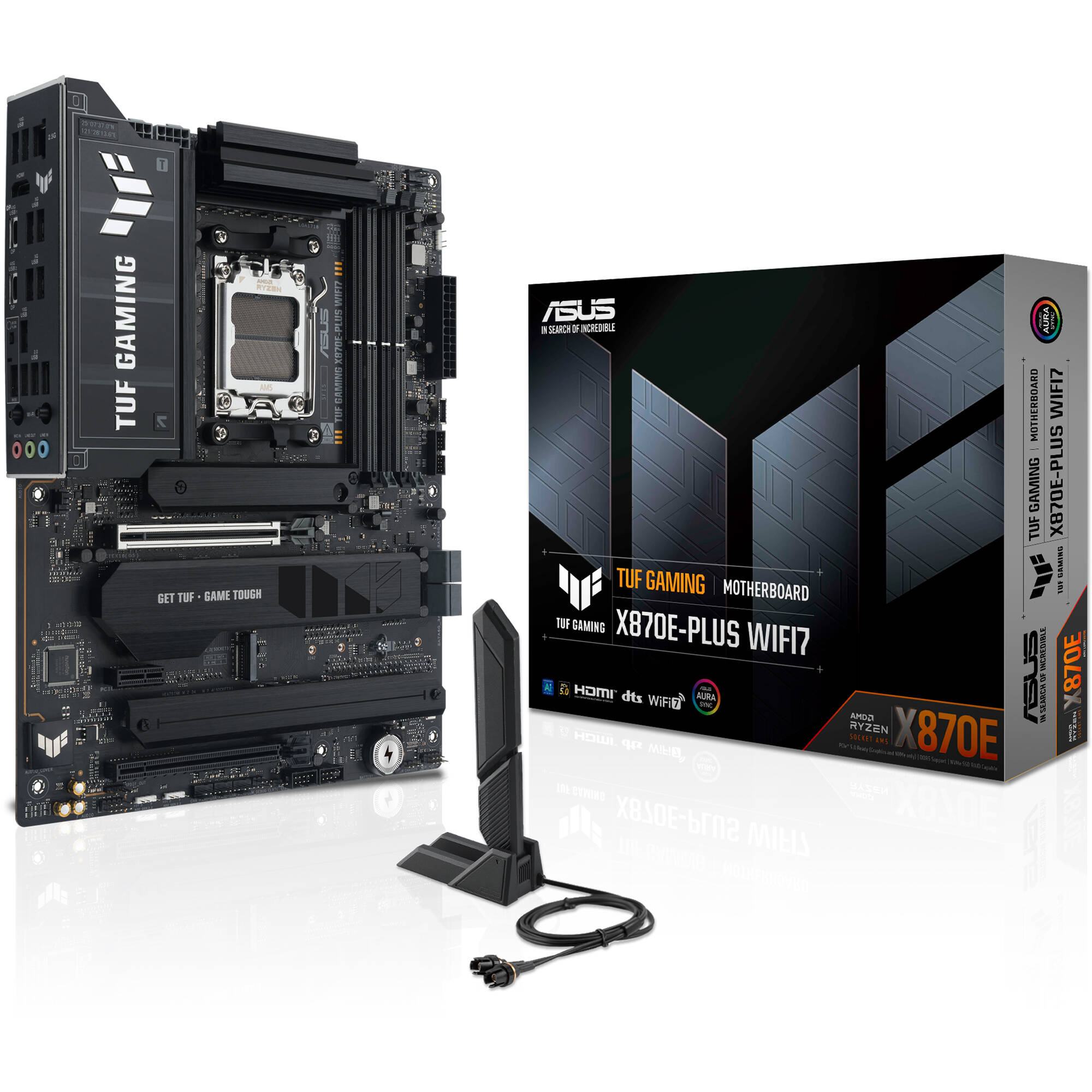 ASUS TUF GAMING X870E-PLUS WIFI7 ATX motherboard for AMD AM5 processors with Wi-Fi 7 — view 11