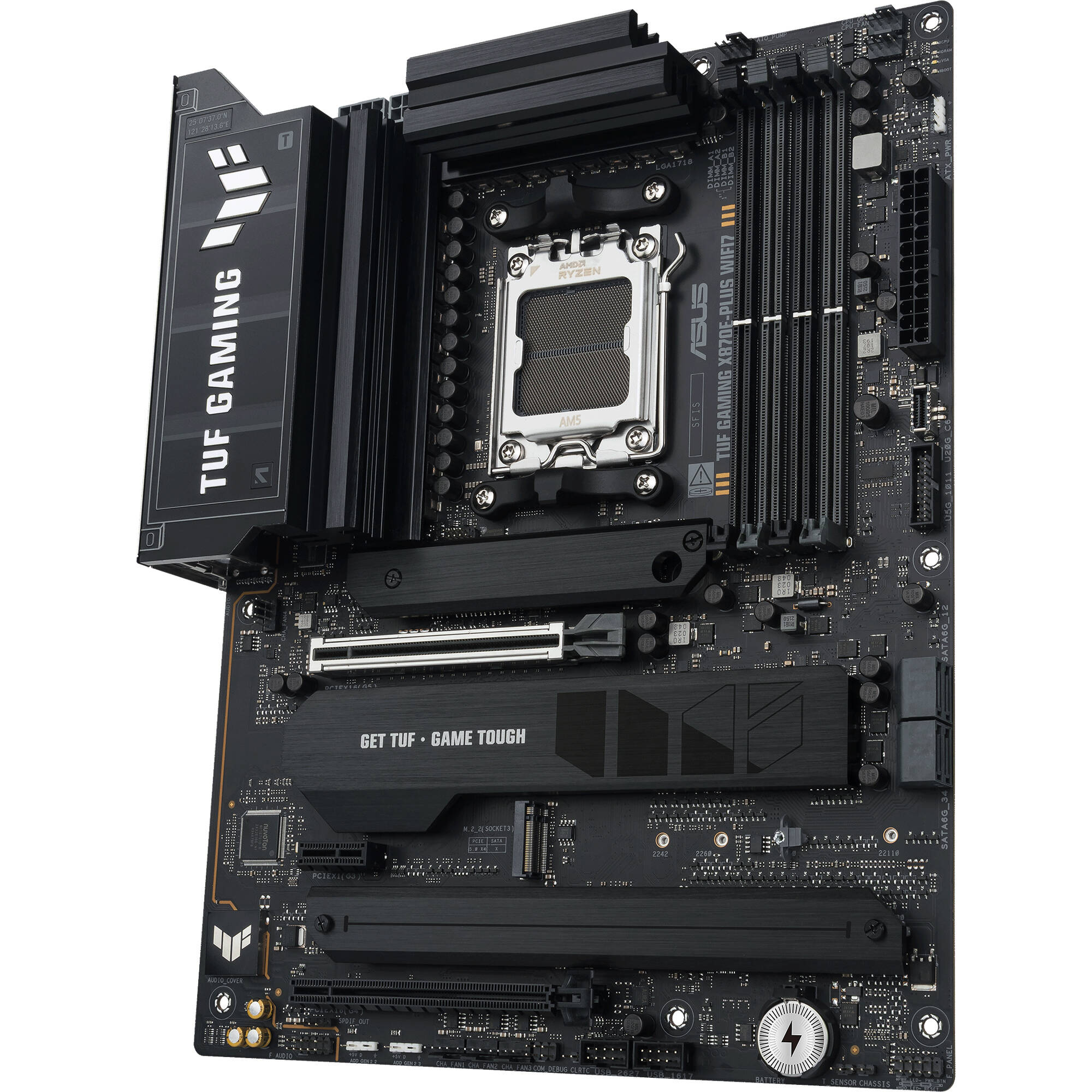 ASUS TUF GAMING X870E-PLUS WIFI7 ATX motherboard for AMD AM5 processors with Wi-Fi 7 — view 4