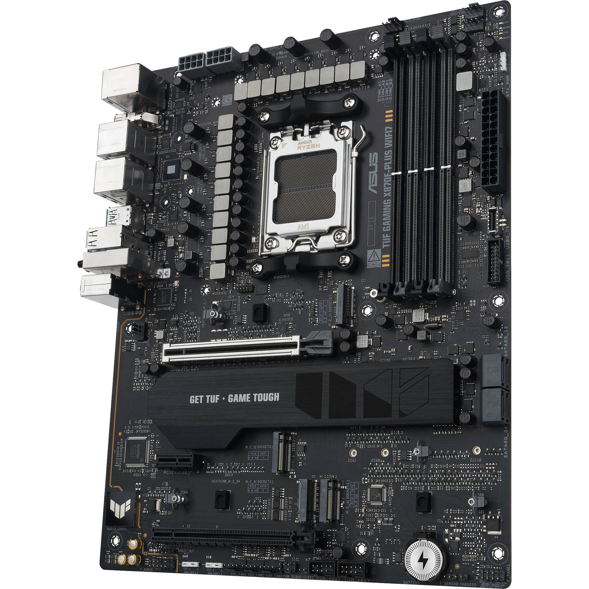 ASUS TUF GAMING X870E-PLUS WIFI7 ATX motherboard for AMD AM5 processors with Wi-Fi 7 — view 5