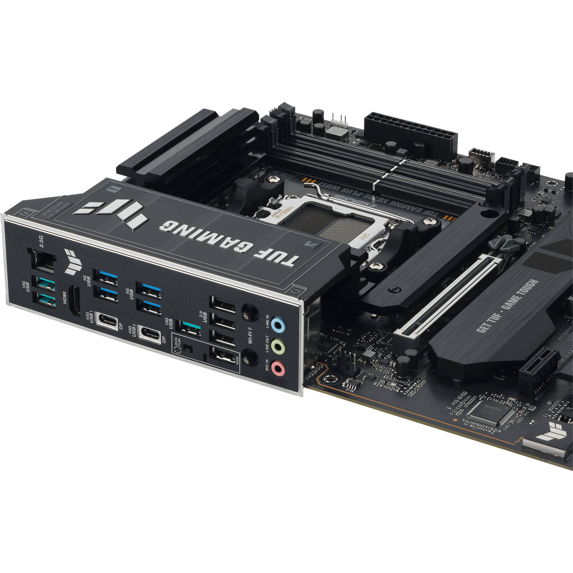 ASUS TUF GAMING X870E-PLUS WIFI7 ATX motherboard for AMD AM5 processors with Wi-Fi 7 — view 9