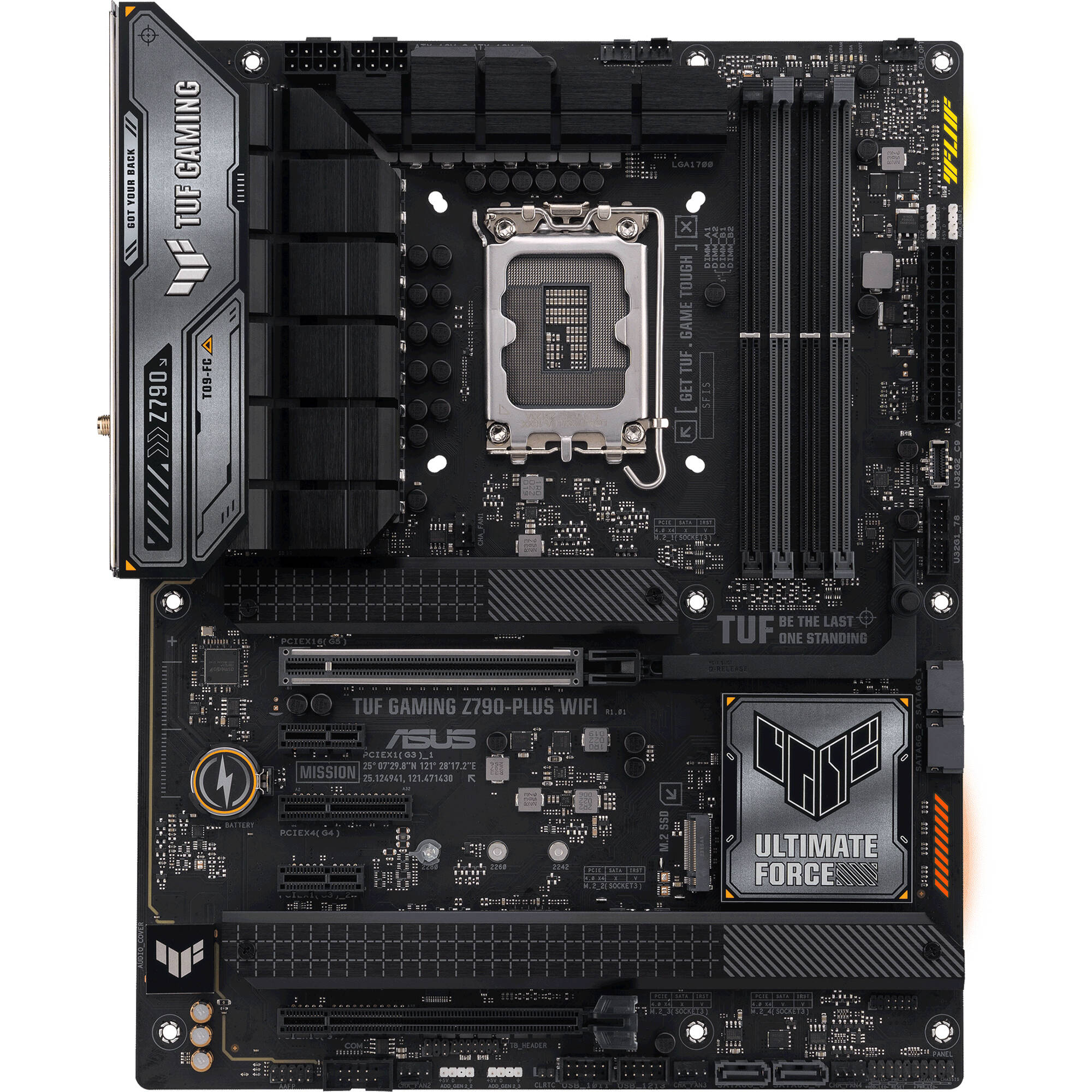 ASUS TUF GAMING Z790-PLUS WIFI ATX motherboard for Intel systems with DDR5 and Wi-Fi — view 2