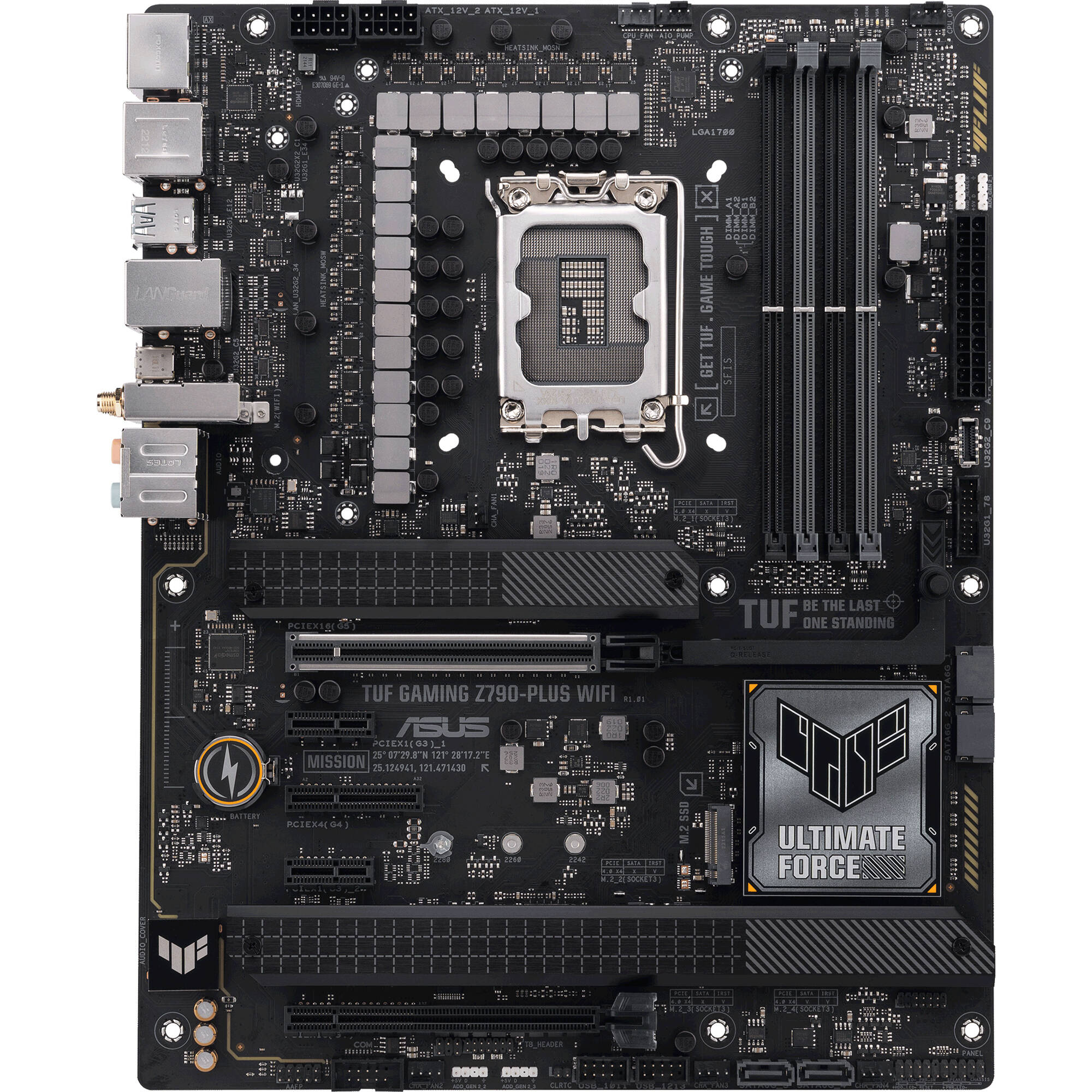 ASUS TUF GAMING Z790-PLUS WIFI ATX motherboard for Intel systems with DDR5 and Wi-Fi — view 3