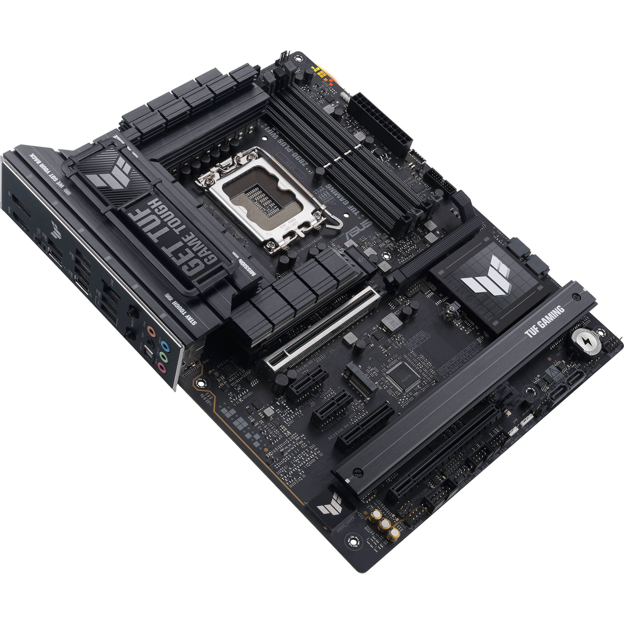 ASUS TUF GAMING Z890-PLUS WIFI ATX motherboard with LGA 1851 socket, Wi-Fi 7, and four M.2 slots — view 4
