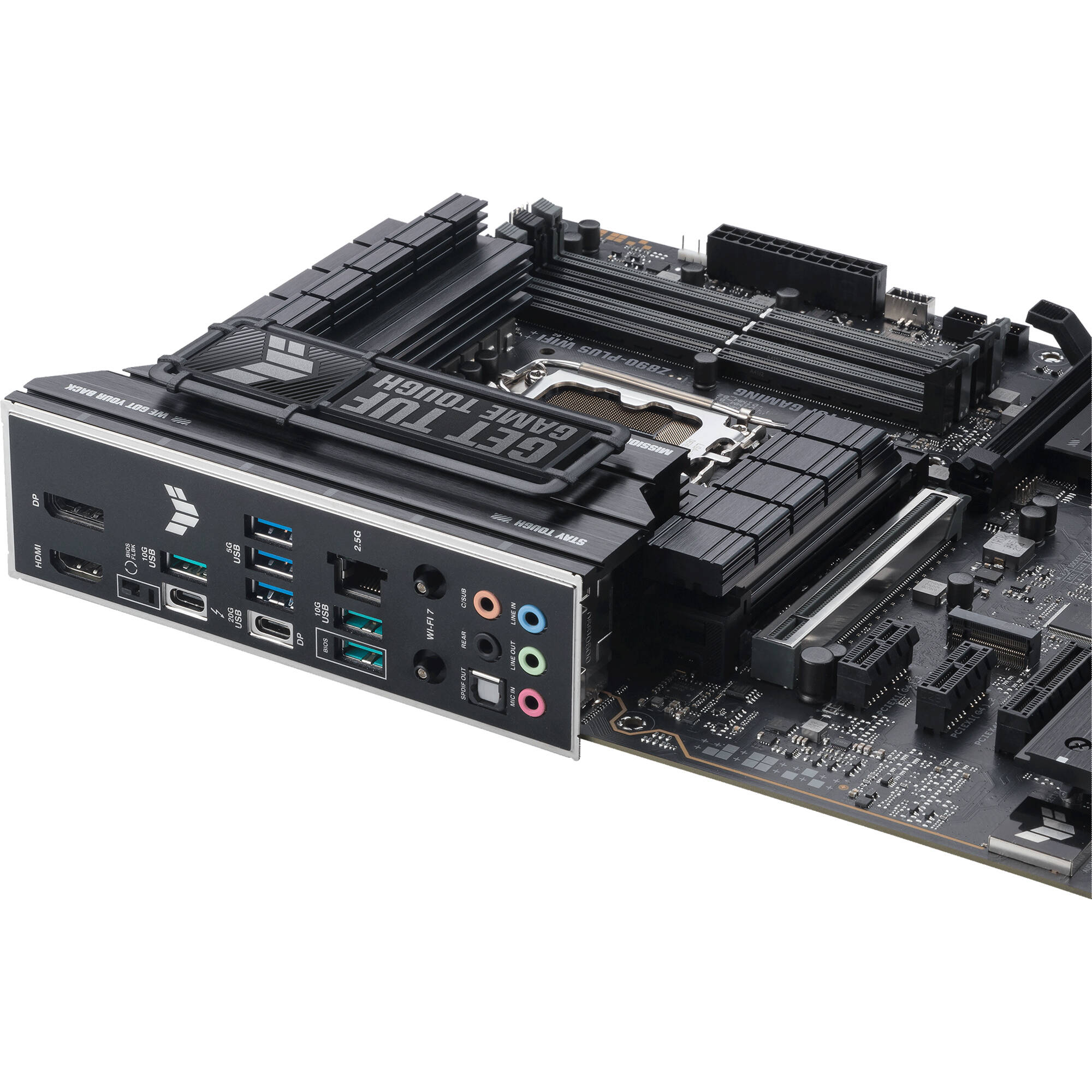 ASUS TUF GAMING Z890-PLUS WIFI ATX motherboard with LGA 1851 socket, Wi-Fi 7, and four M.2 slots — view 6