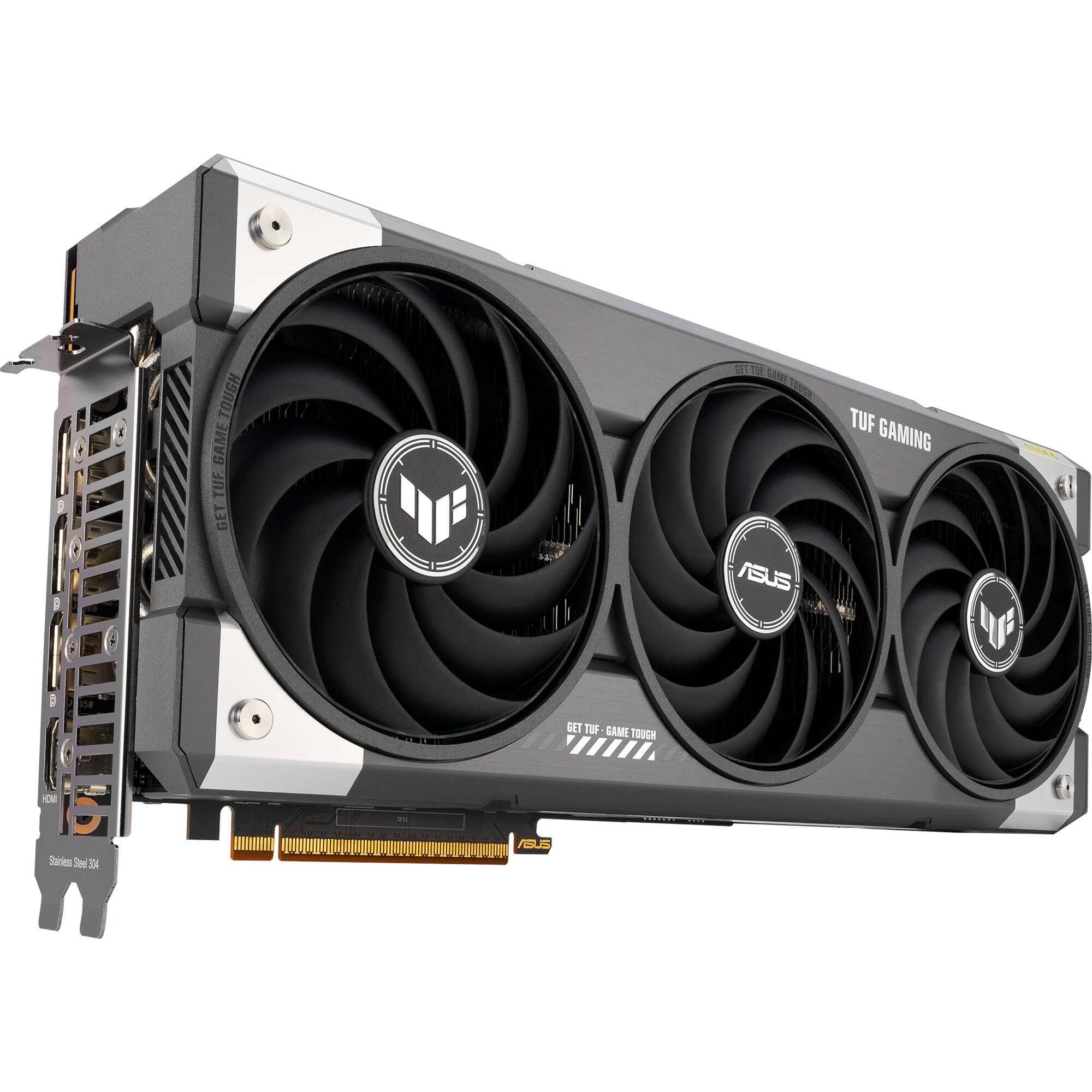 ASUS TUF RX9070XT O16G GAMING graphics card with TUF cooling and 16GB memory — view 3