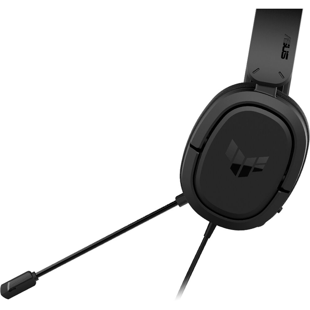 ASUS TUF Gaming H1 black wired gaming headset with over-ear cups and boom microphone — view 4