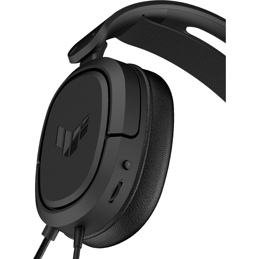 ASUS TUF Gaming H1 black wired gaming headset with over-ear cups and boom microphone — view 5