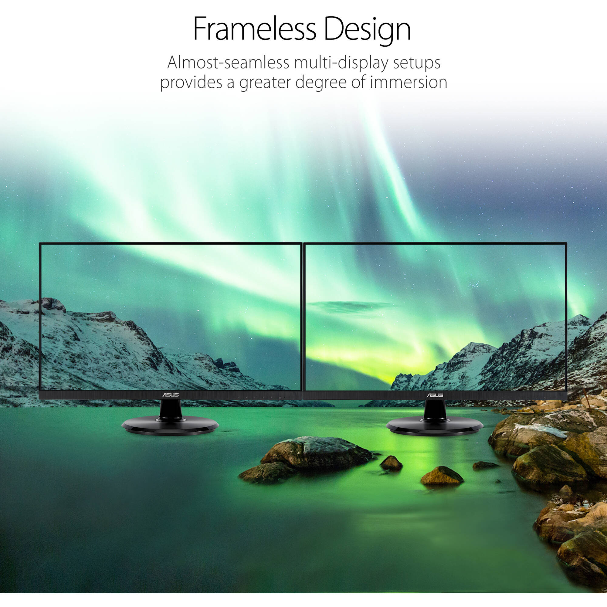 ASUS VA24DQ 23.8-inch Full HD IPS monitor with frameless bezel and HDMI — view 7