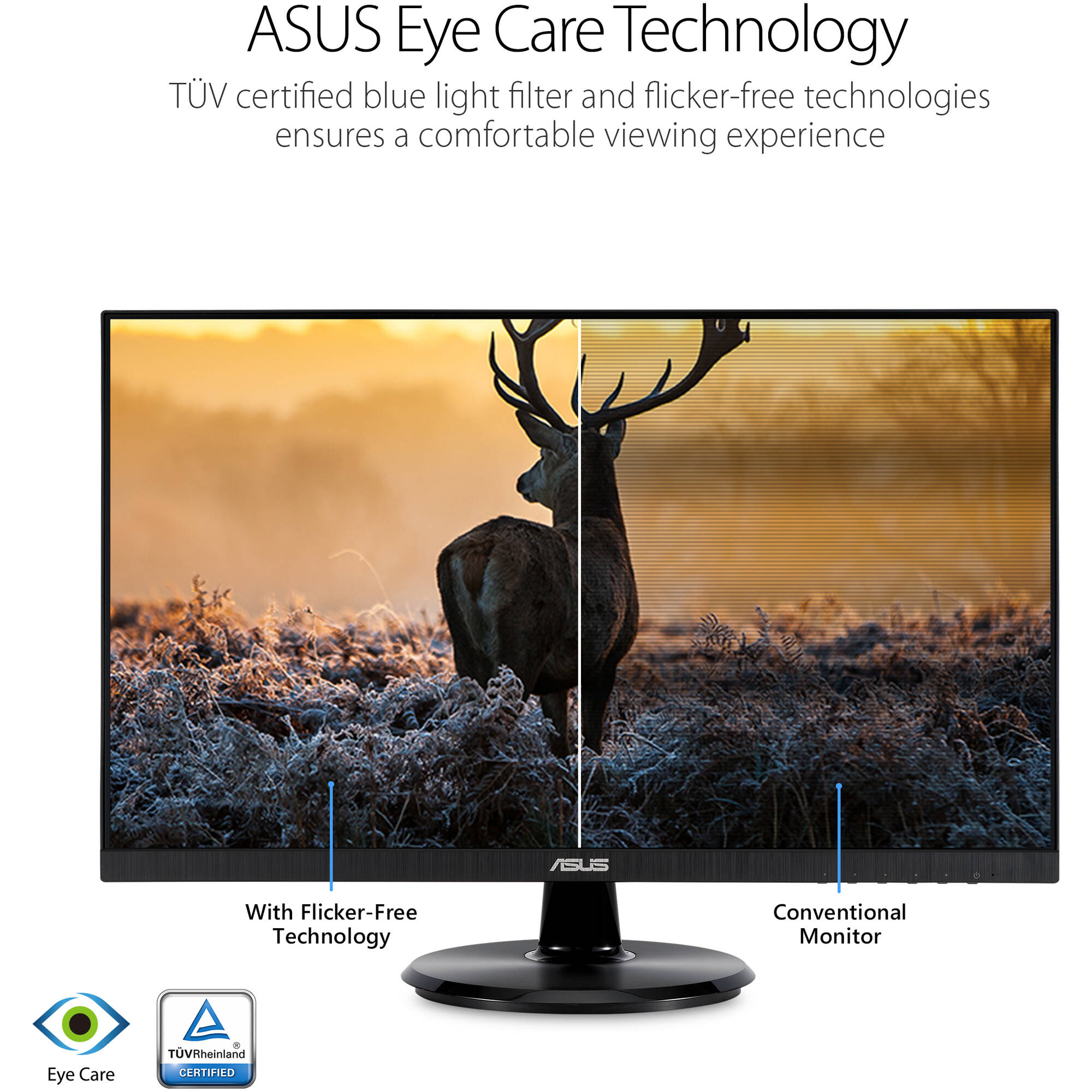 ASUS VA24DQ 23.8-inch Full HD IPS monitor with frameless bezel and HDMI — view 8