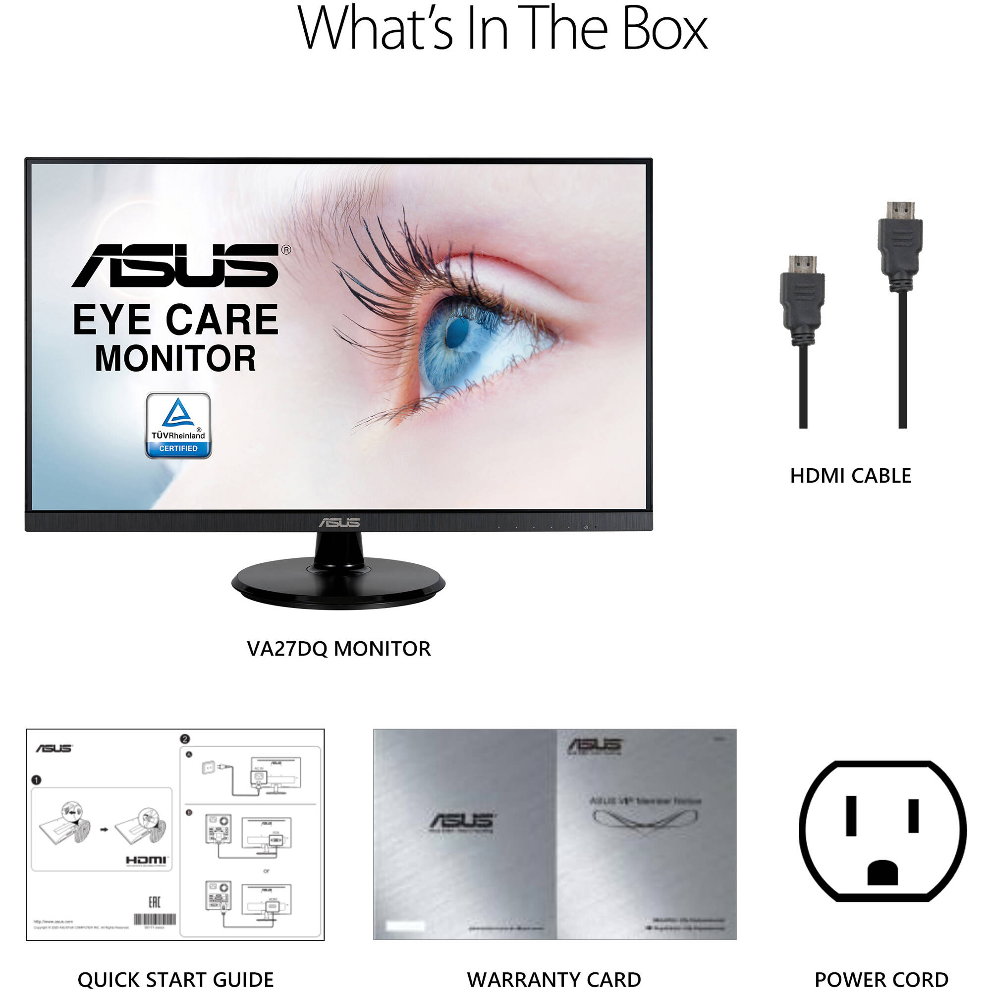 ASUS VA27DQ 27-inch Full HD IPS monitor with frameless design and adjustable tilt stand — view 5