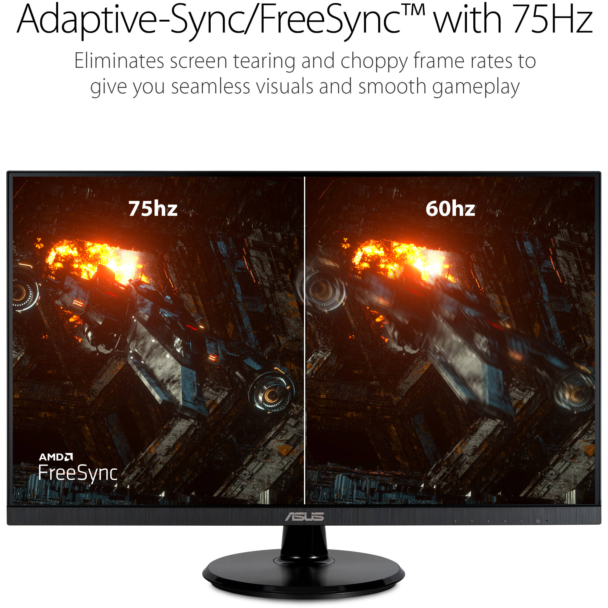 ASUS VA27DQ 27-inch Full HD IPS monitor with frameless design and adjustable tilt stand — view 6