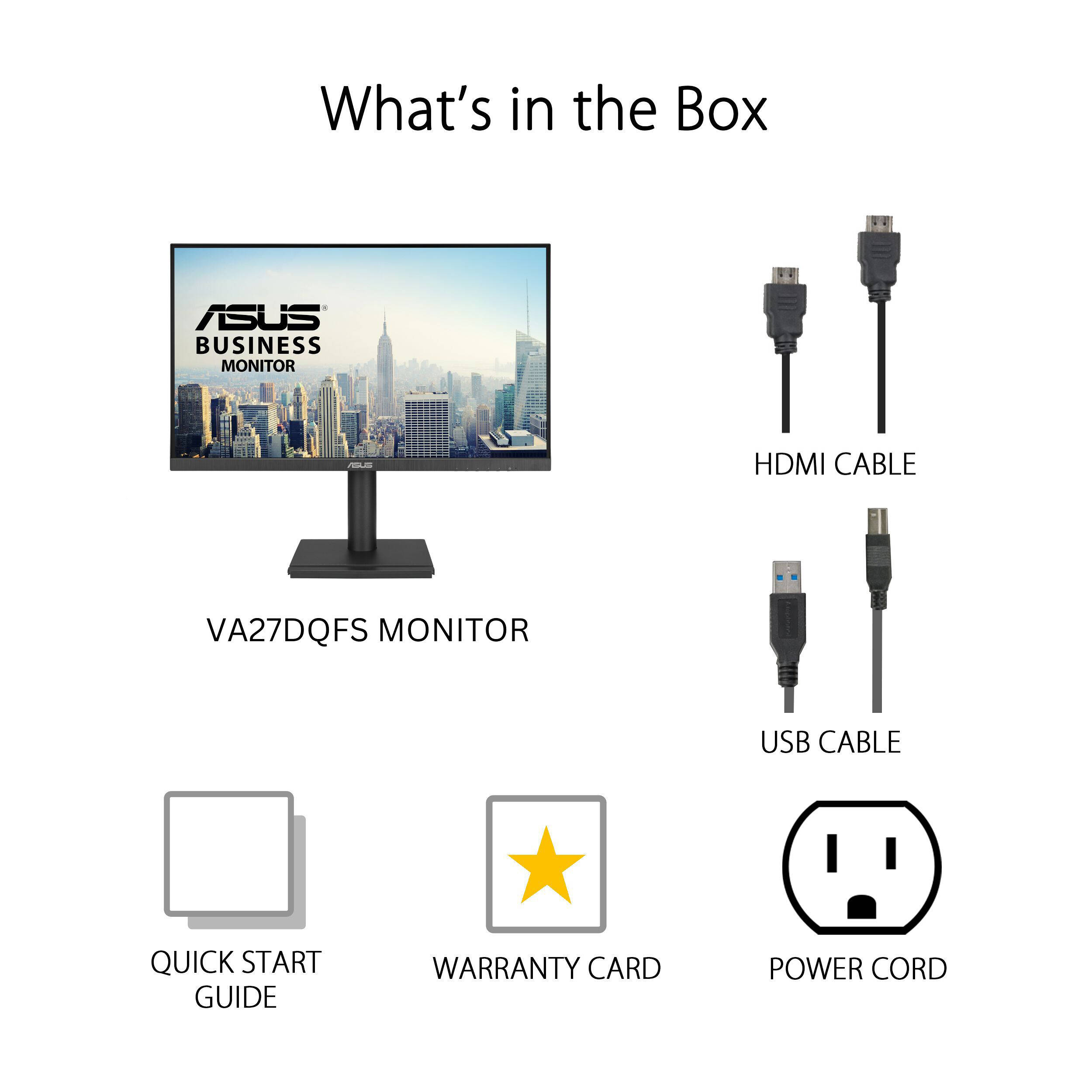 ASUS VA27DQFS 27-inch IPS Full HD monitor with ergonomic stand and VESA support — view 13