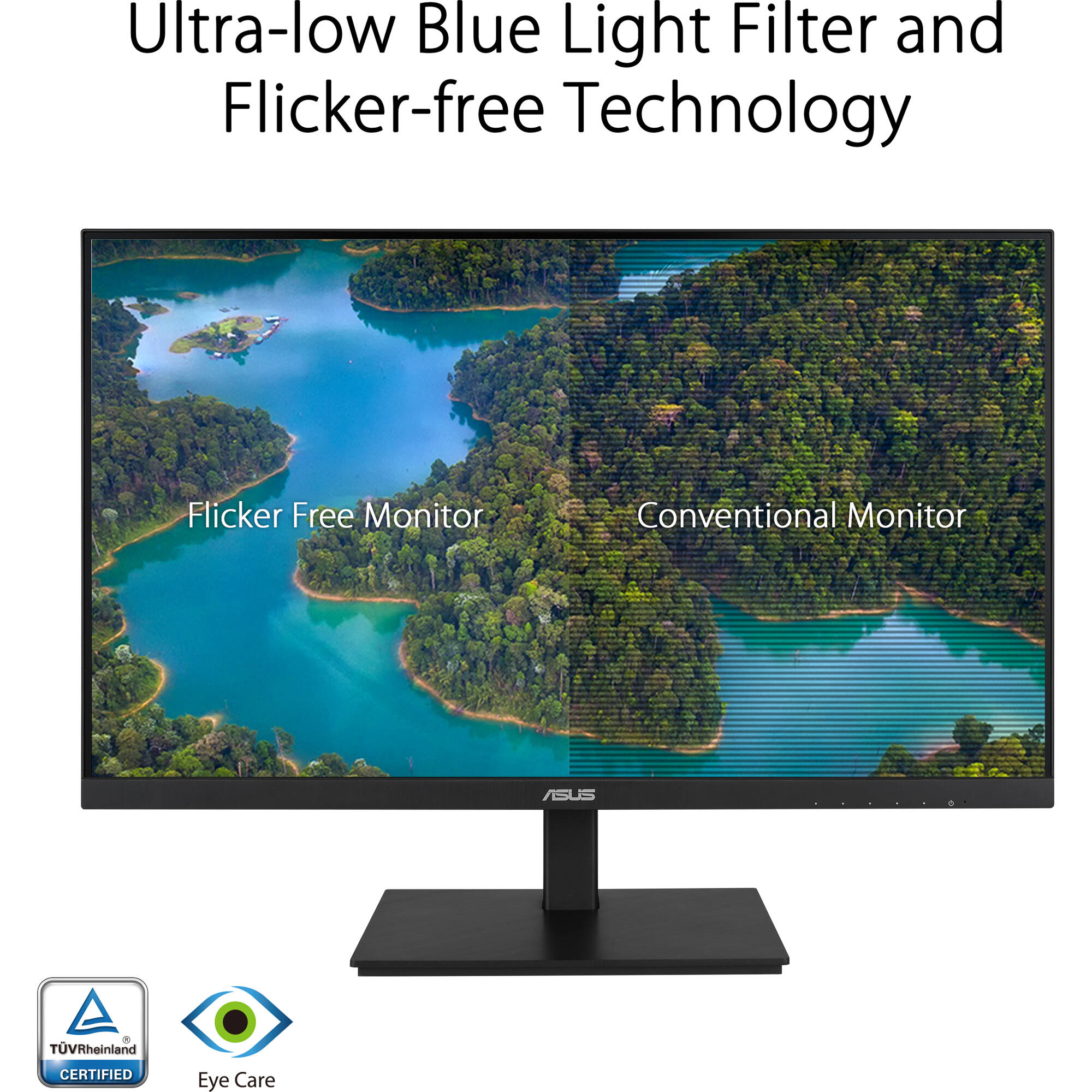 ASUS VA27DQSB 27-inch Full HD IPS monitor with frameless bezel, ergonomic stand, and VESA mount support — view 11