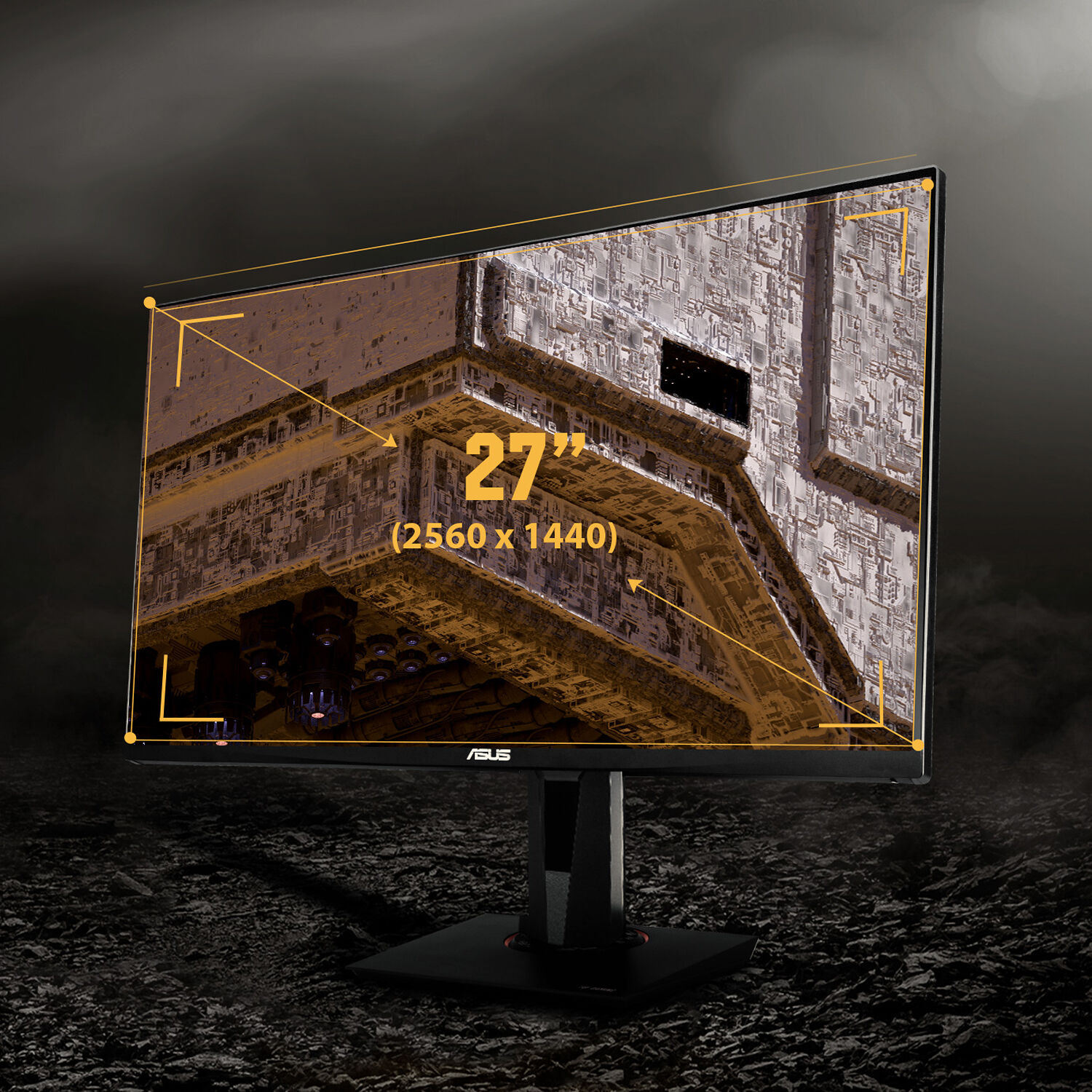ASUS TUF Gaming VG27AQ 27-inch QHD IPS monitor with 155Hz refresh, G-Sync compatibility, and ELMB Sync — view 8