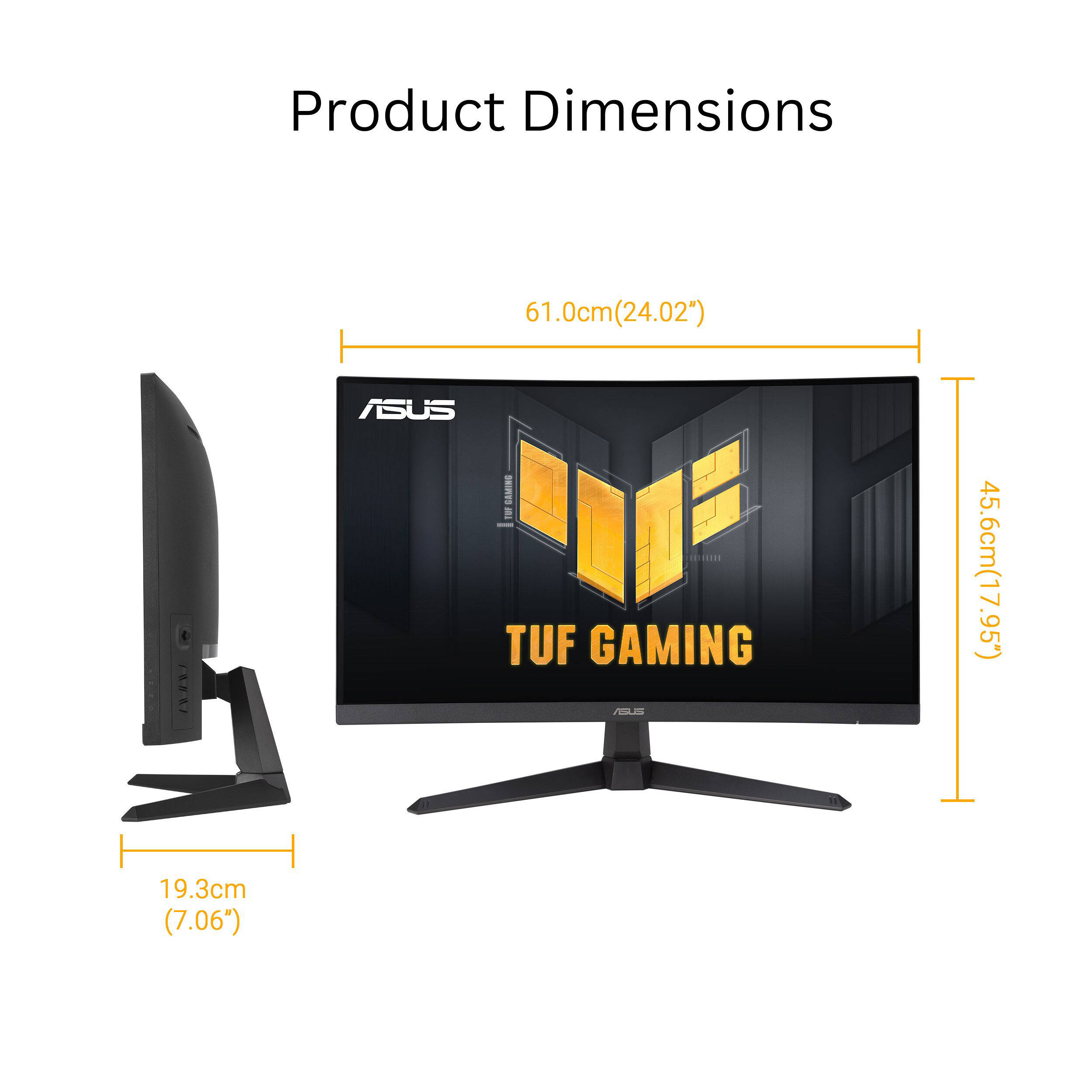 ASUS TUF Gaming 27-inch curved QHD monitor with 180 Hz refresh rate and 0.5 ms response time — view 13