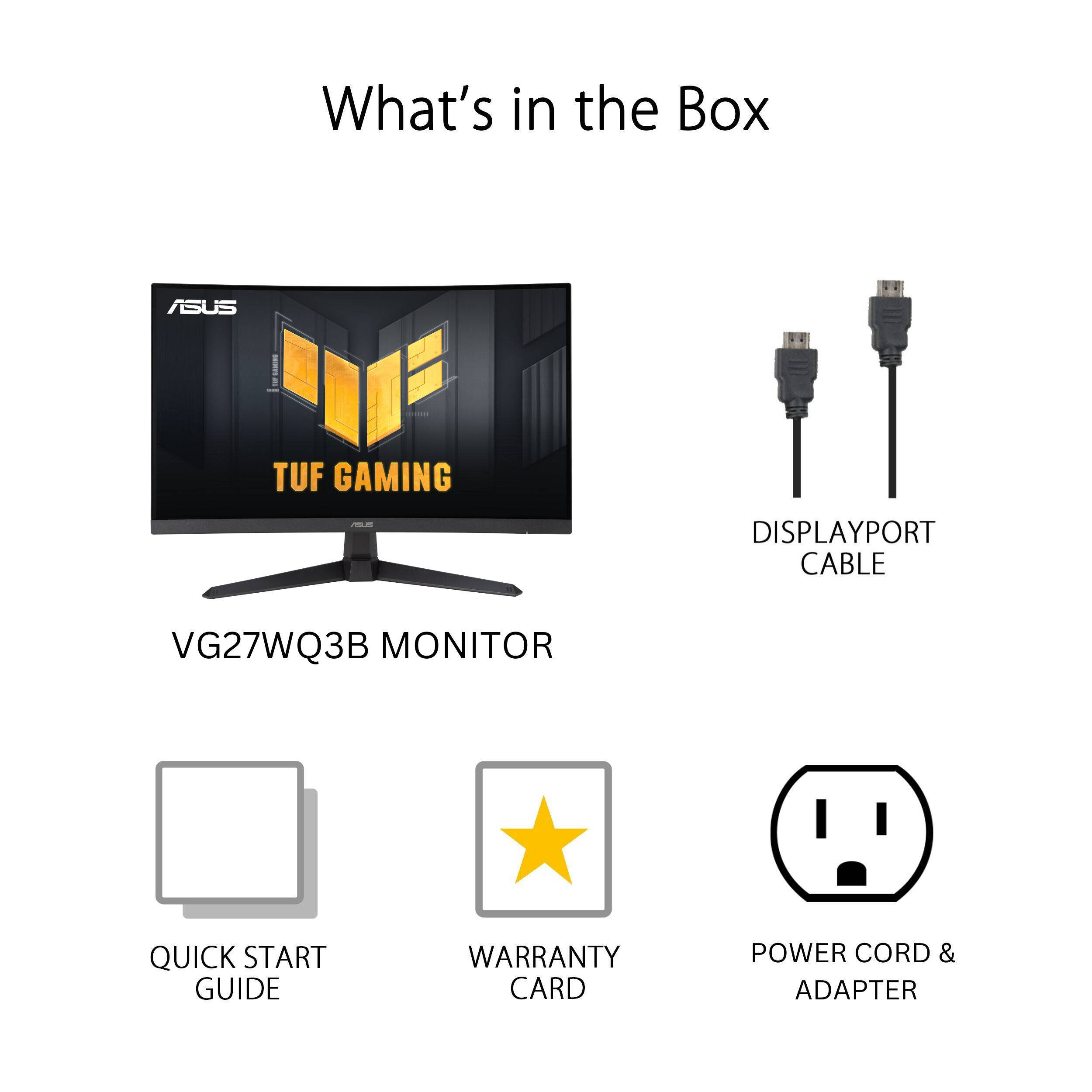 ASUS TUF Gaming 27-inch curved QHD monitor with 180 Hz refresh rate and 0.5 ms response time — view 7