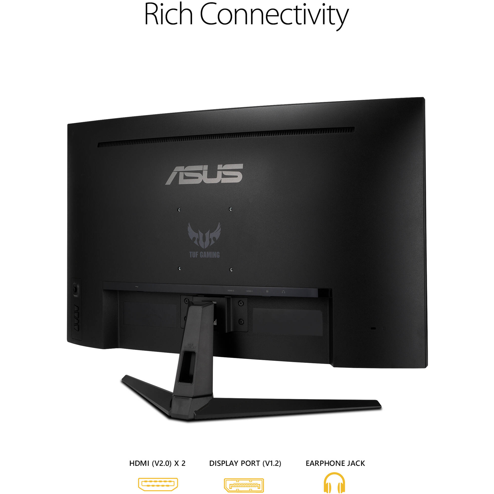 ASUS 31.5-inch curved WQHD gaming monitor with 165Hz refresh rate — view 10