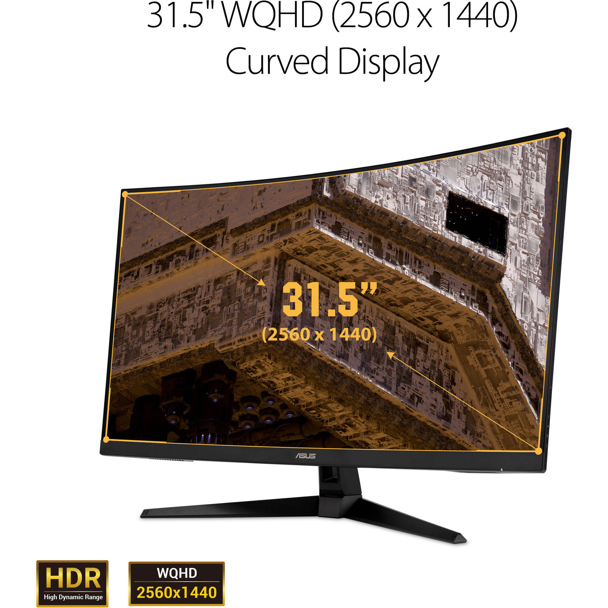 ASUS 31.5-inch curved WQHD gaming monitor with 165Hz refresh rate — view 6