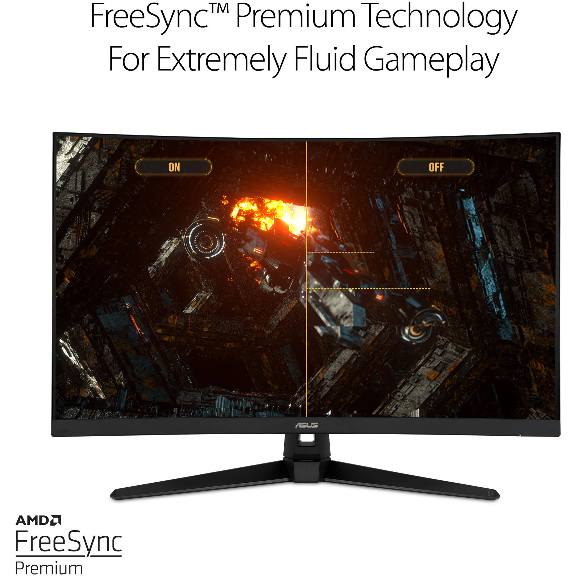 ASUS 31.5-inch curved WQHD gaming monitor with 165Hz refresh rate — view 7