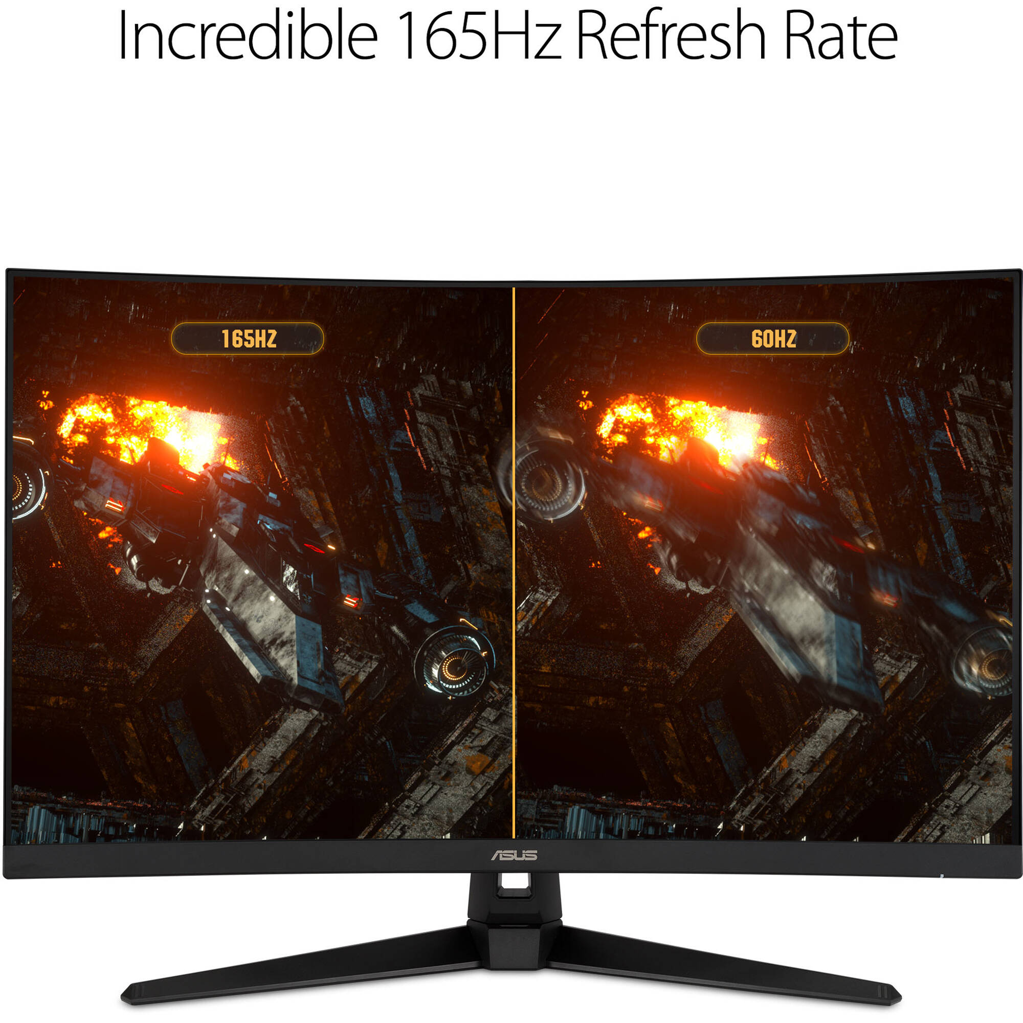 ASUS 31.5-inch curved WQHD gaming monitor with 165Hz refresh rate — view 8