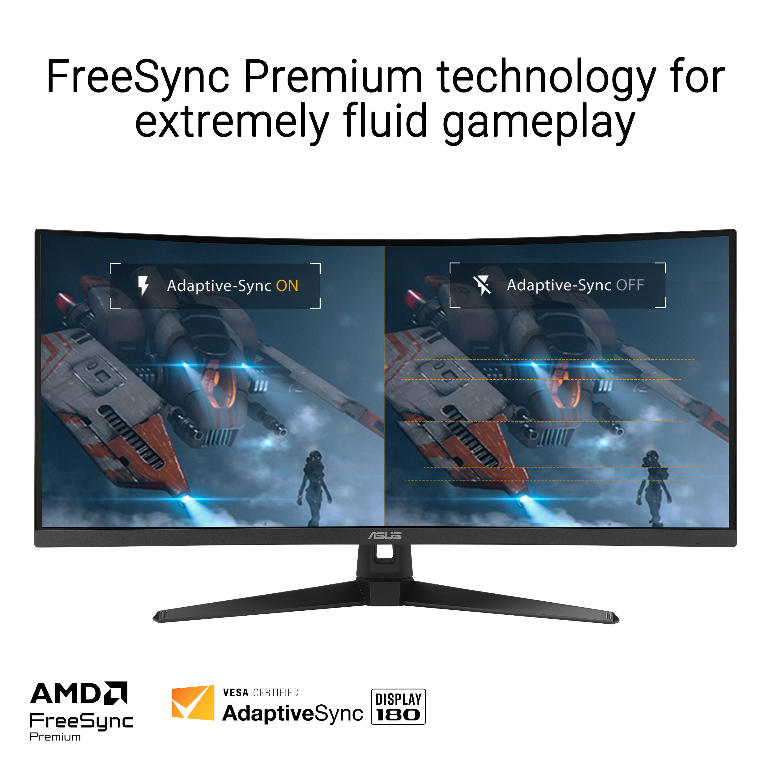 ASUS TUF Gaming VG34VQ3B 34-inch curved ultrawide monitor with 3440 x 1440 resolution — view 11
