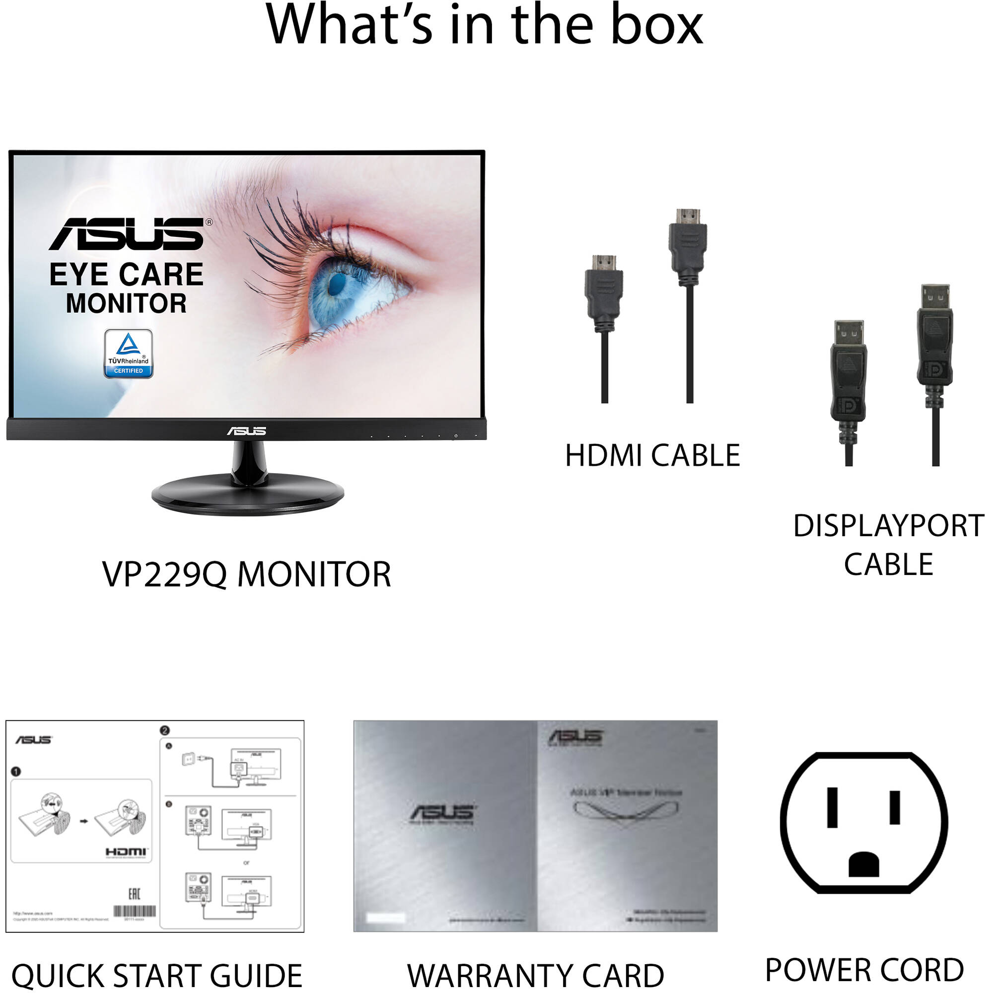 ASUS VP229Q 21.5-inch Full HD IPS monitor with frameless design and VESA mount support — view 5