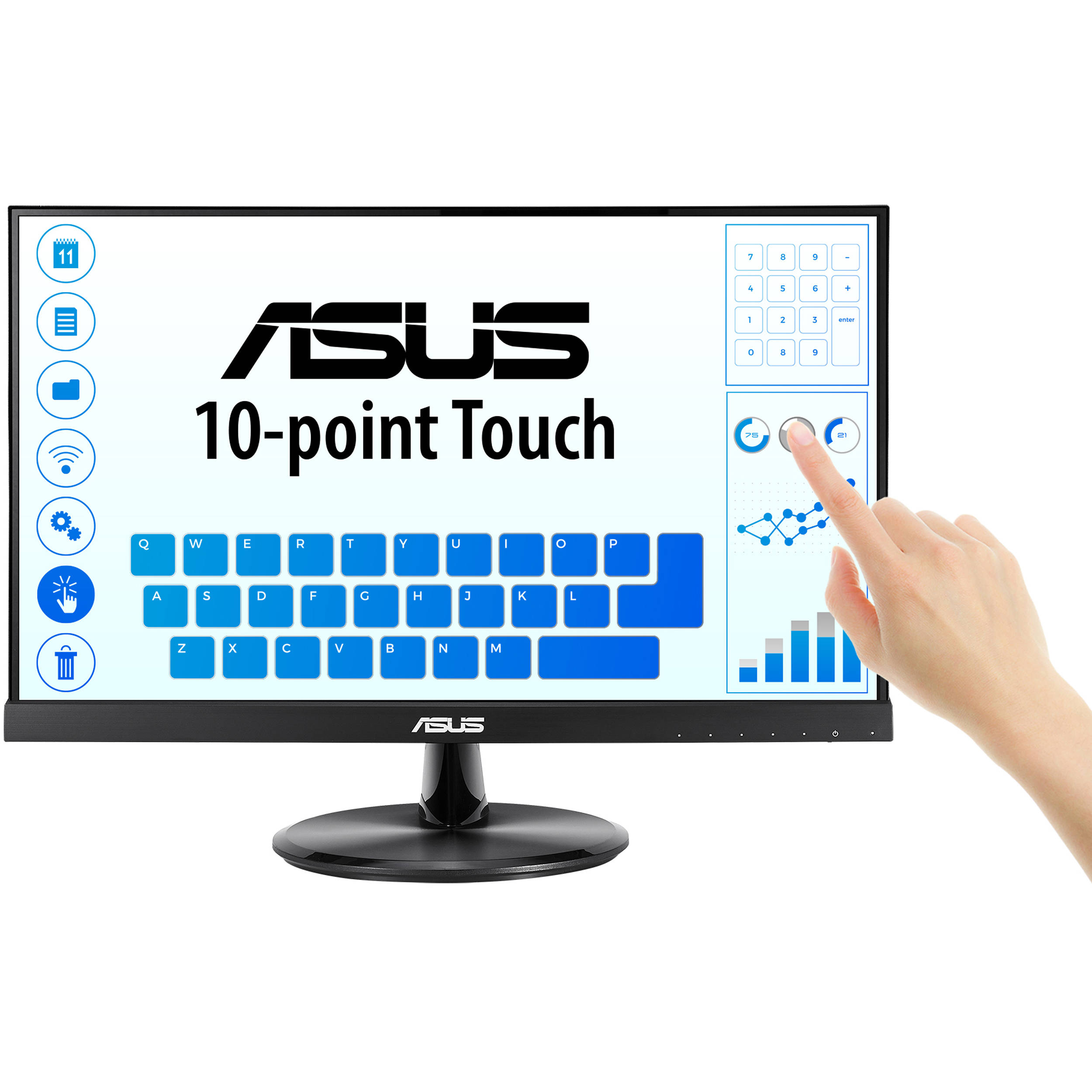 ASUS VT229H 21.5-inch Full HD IPS 10-point touch monitor with HDMI and VGA — view 2