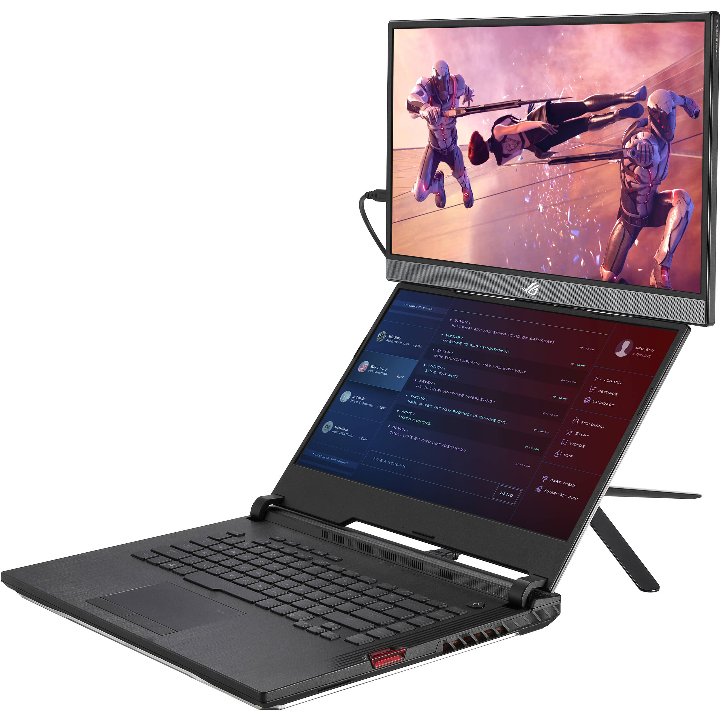 ASUS ROG Strix XG17AHP 17.3-inch portable gaming monitor with tripod stand — view 10
