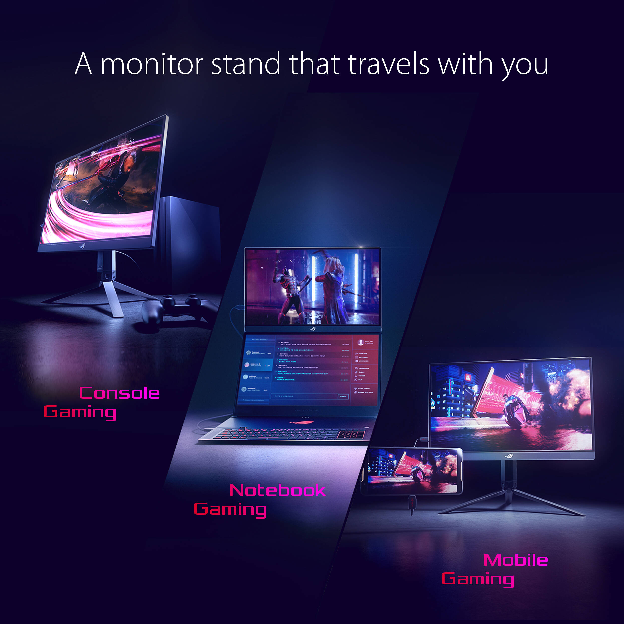 ASUS ROG Strix XG17AHP 17.3-inch portable gaming monitor with tripod stand — view 13