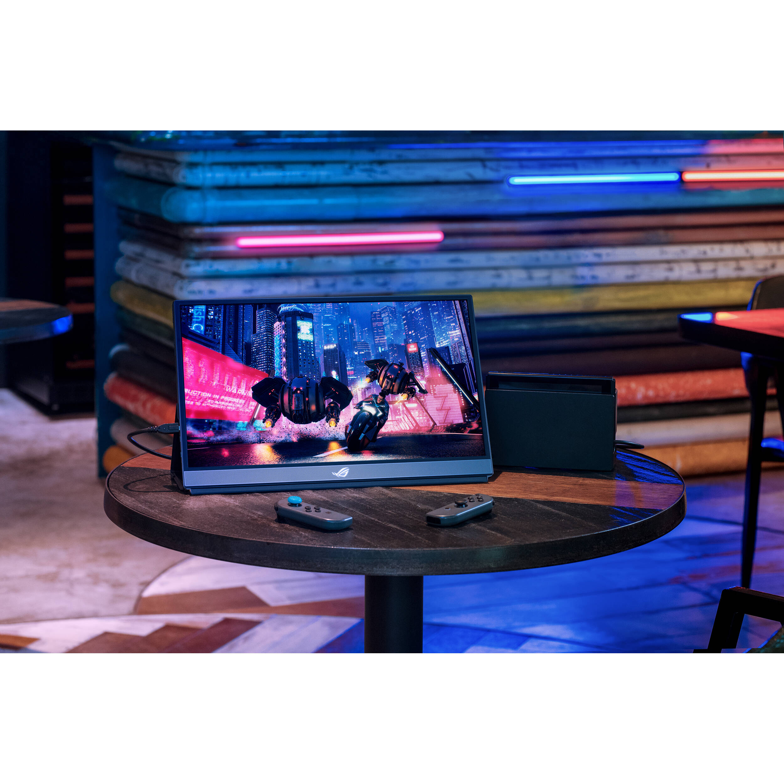 ASUS ROG Strix XG17AHP 17.3-inch portable gaming monitor with tripod stand — view 23