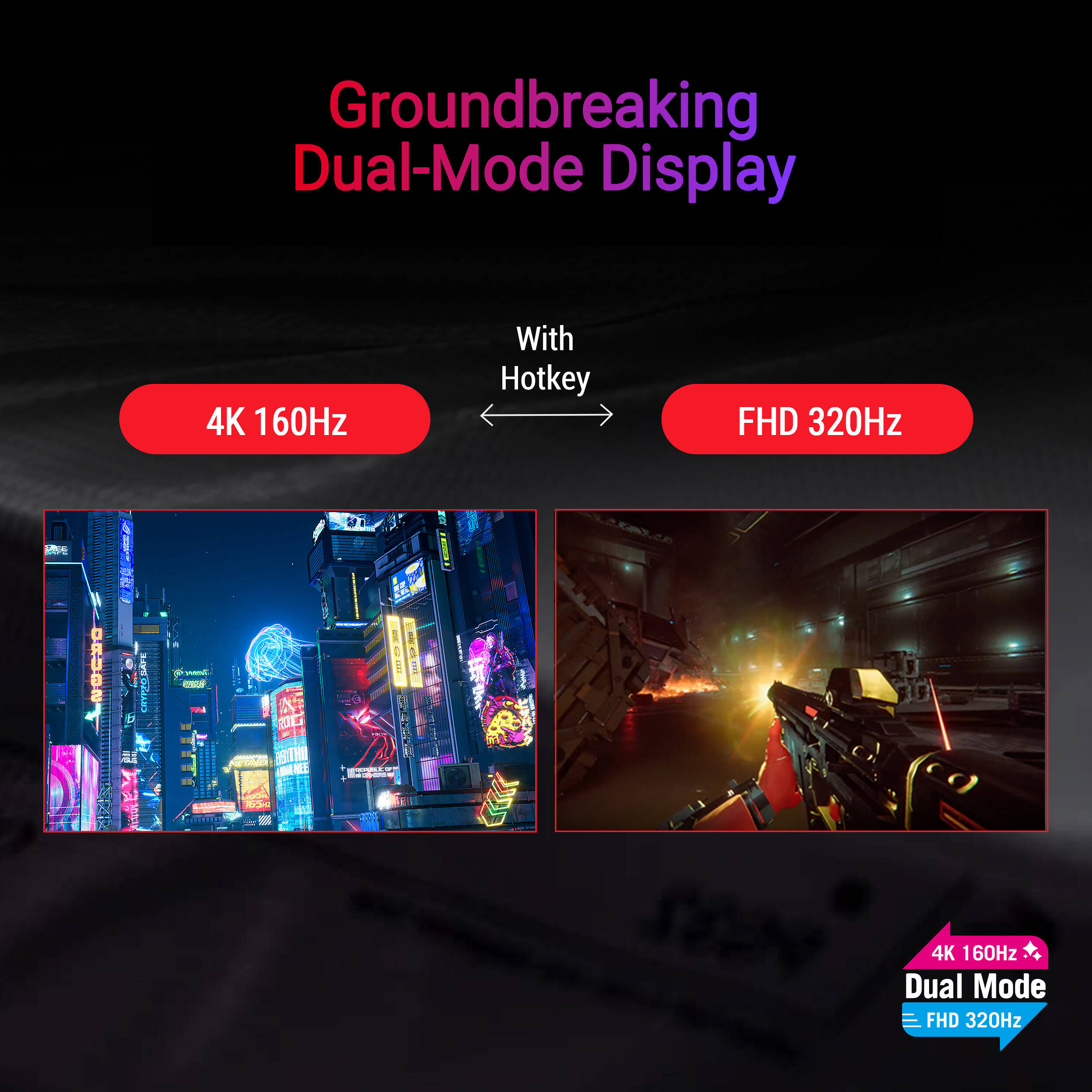 ASUS ROG Strix XG32UCG 32-inch 4K gaming monitor with Fast IPS panel and dual-mode refresh — view 12