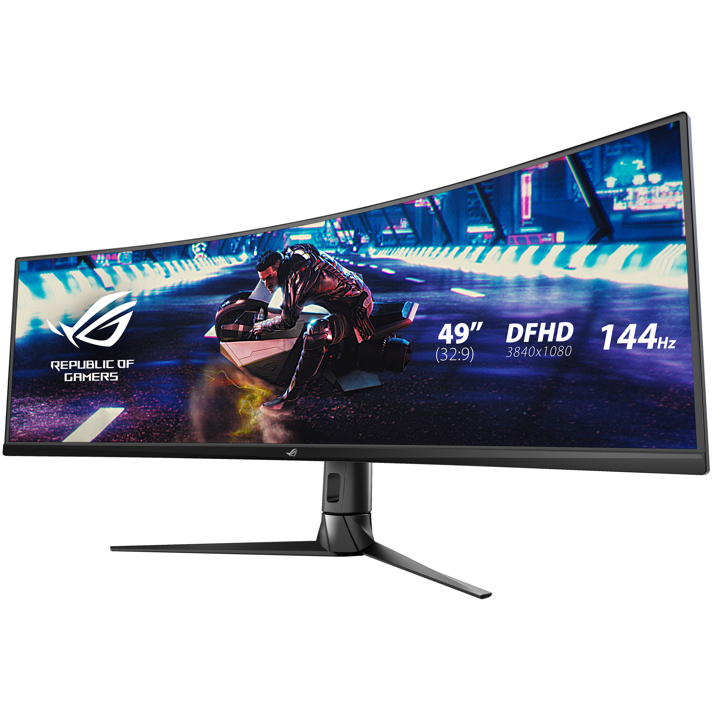 ASUS ROG Strix XG49VQ 49-inch curved ultrawide monitor with dual Full HD display — view 3