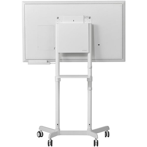 White Atdec mobile TV cart for displays up to 70 in — view 3