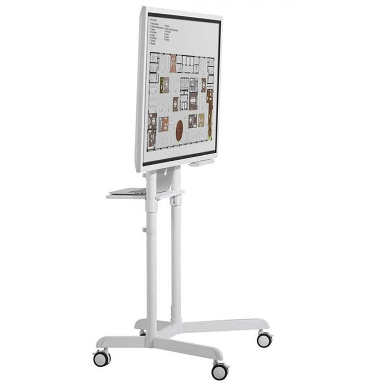 White Atdec mobile TV cart for displays up to 70 in — view 4