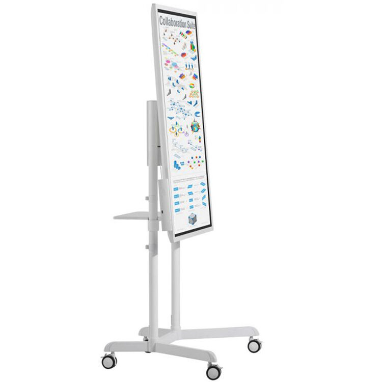 White Atdec mobile TV cart for displays up to 70 in — view 5