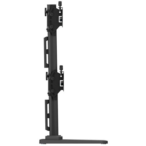 ATDEC heavy-duty dual display mount for flat and curved monitors in a professional workstation — view 3