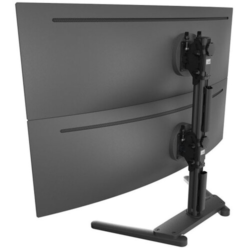 ATDEC heavy-duty dual display mount for flat and curved monitors in a professional workstation — view 5
