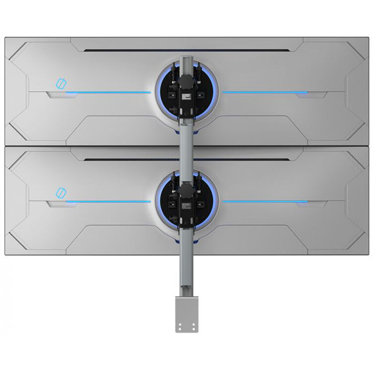 ATDEC AWMS-2-BT75-H-S heavy duty monitor arm supporting a large display — view 2