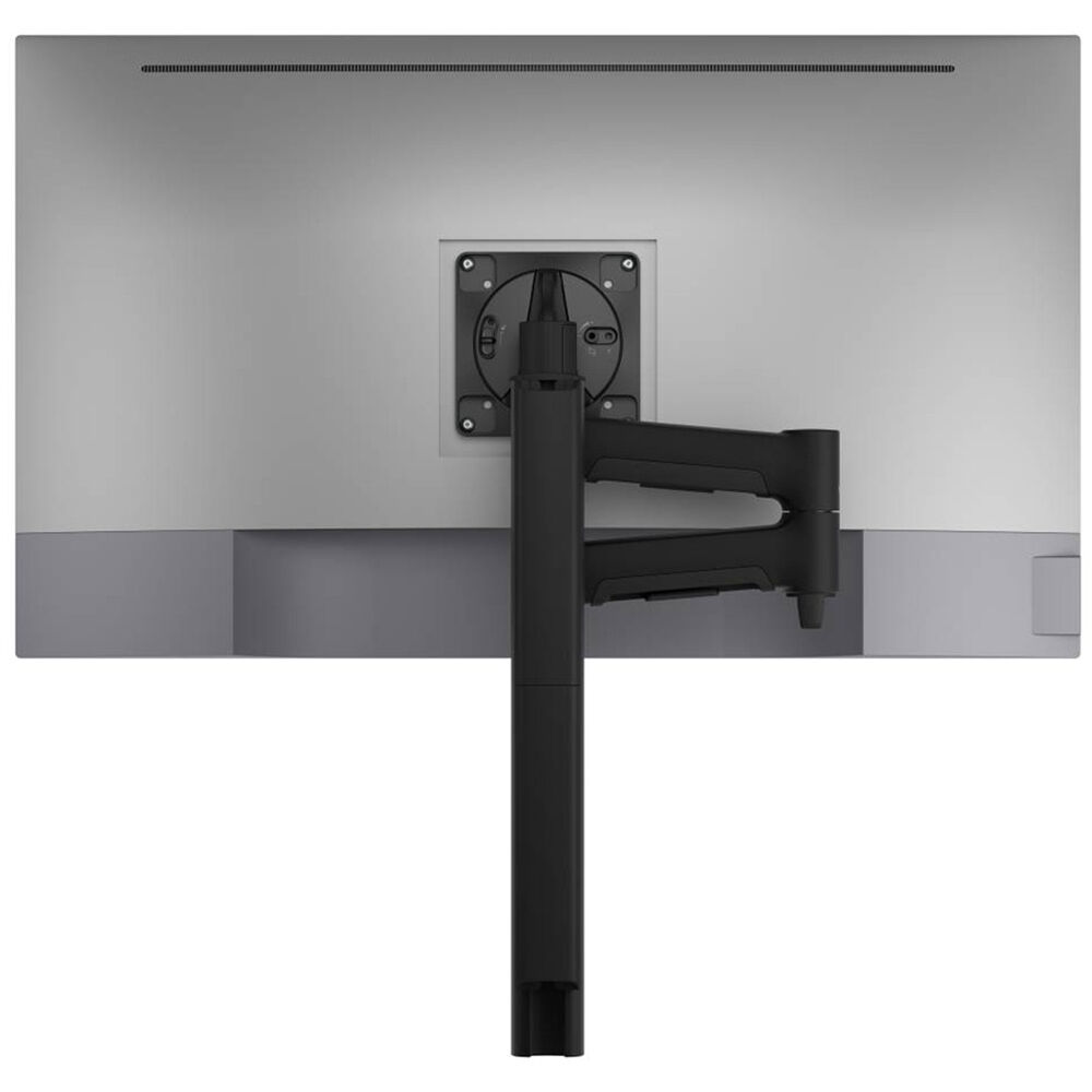 Atdec AWMS-4640-F-B single swing arm monitor mount in black for flat and curved displays — view 4