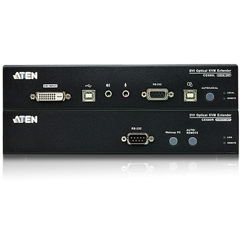 ATEN CE680 DVI optical KVM extender for long-distance remote console access — view 2