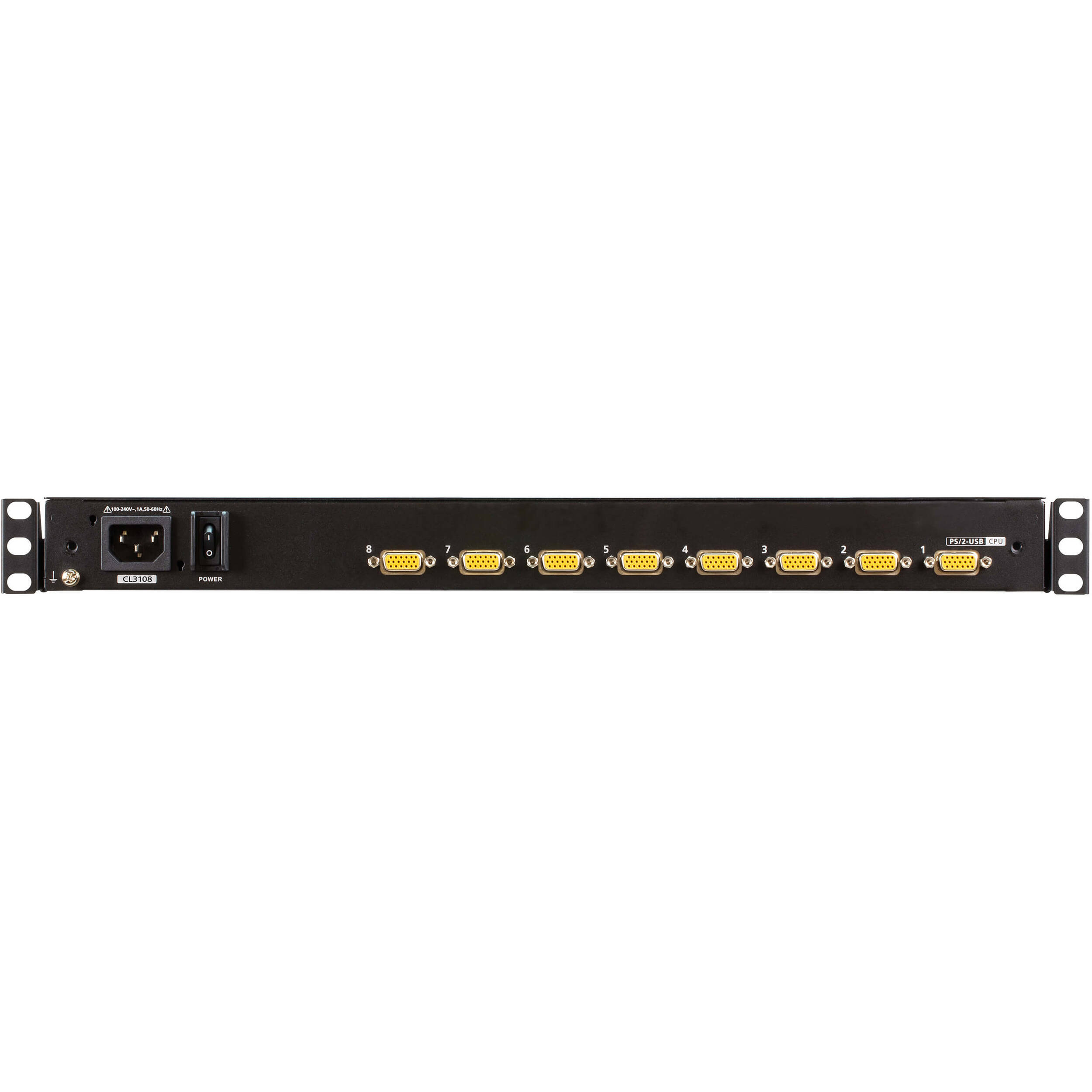 ATEN CL3108NX 19 inch widescreen 8-port LCD KVM switch 1U rack-mountable — view 2