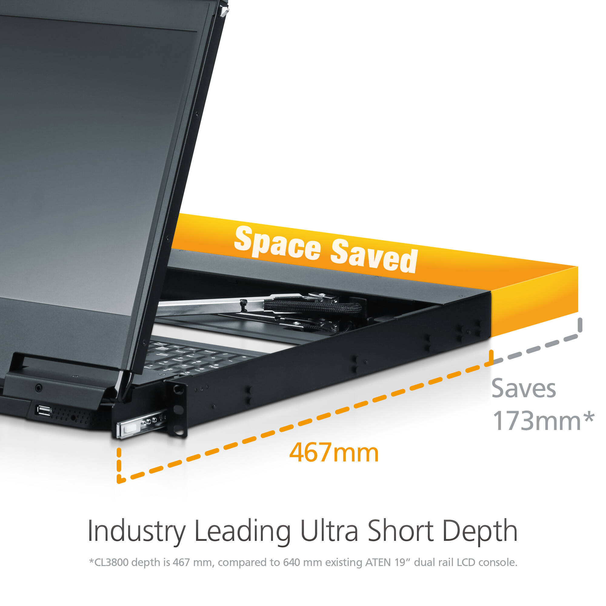 19 WIDE SCREEN SHORT DEPTH FULL HD LCD CONSOLE SUPPORT DVI, HDMI, VGA — view 9