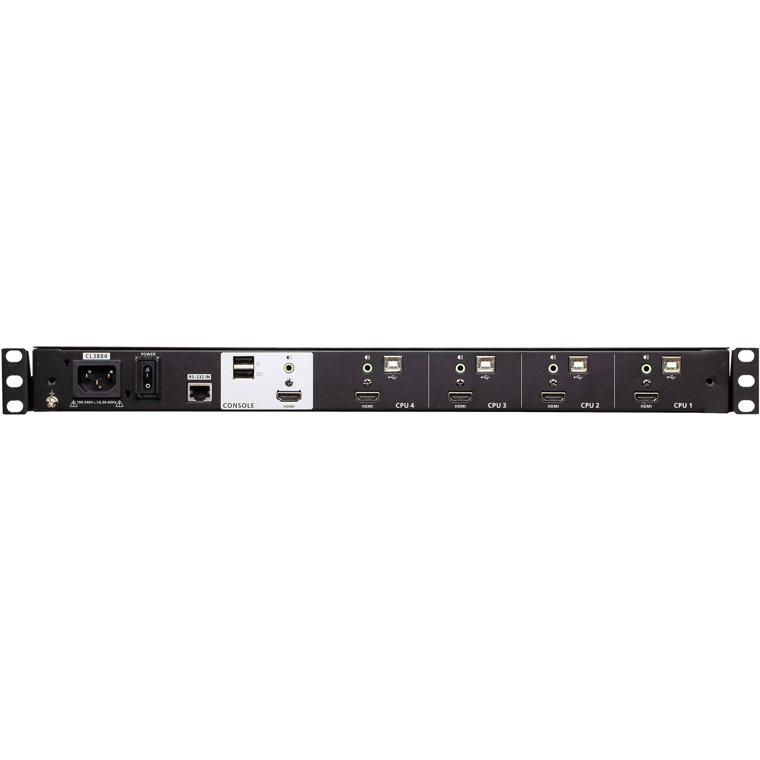 18.5 FHD 4-PORT USB HDMI MULTI-VIEW DUAL RAIL LCD KVM SWITCH — view 3