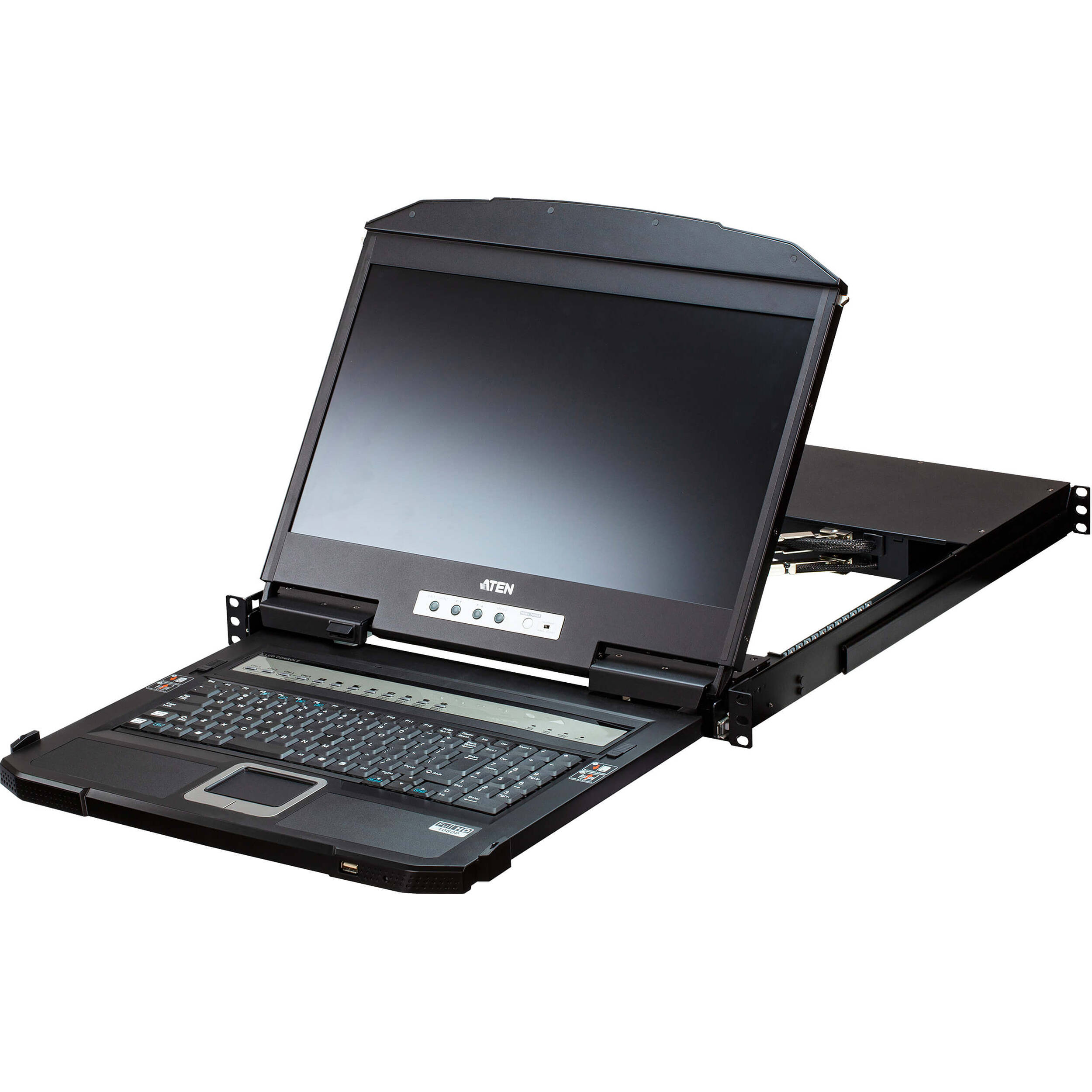 18.5 FHD 4-PORT USB HDMI MULTI-VIEW DUAL RAIL LCD KVM SWITCH — view 4