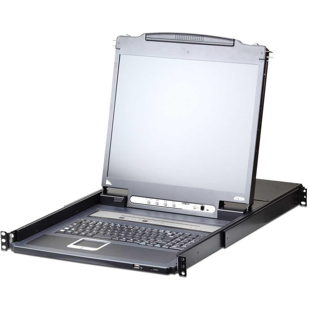ATEN CL5708IN 8-port 19-inch integrated IP KVM console with USB/PS2 support — view 2