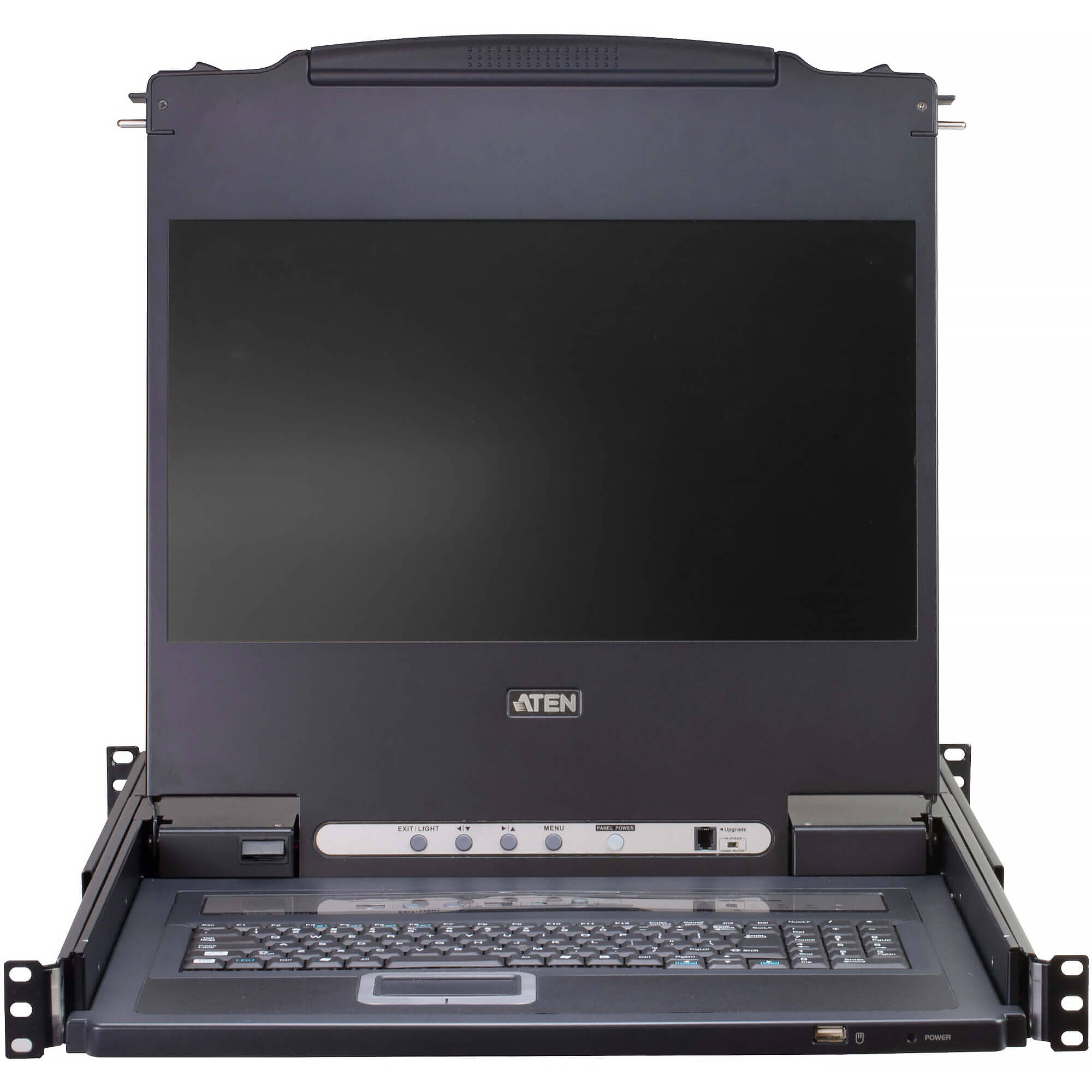 ATEN CL5708MW 8-port 17.3 inch LCD integrated USB PS2 KVM with extra console port — view 2