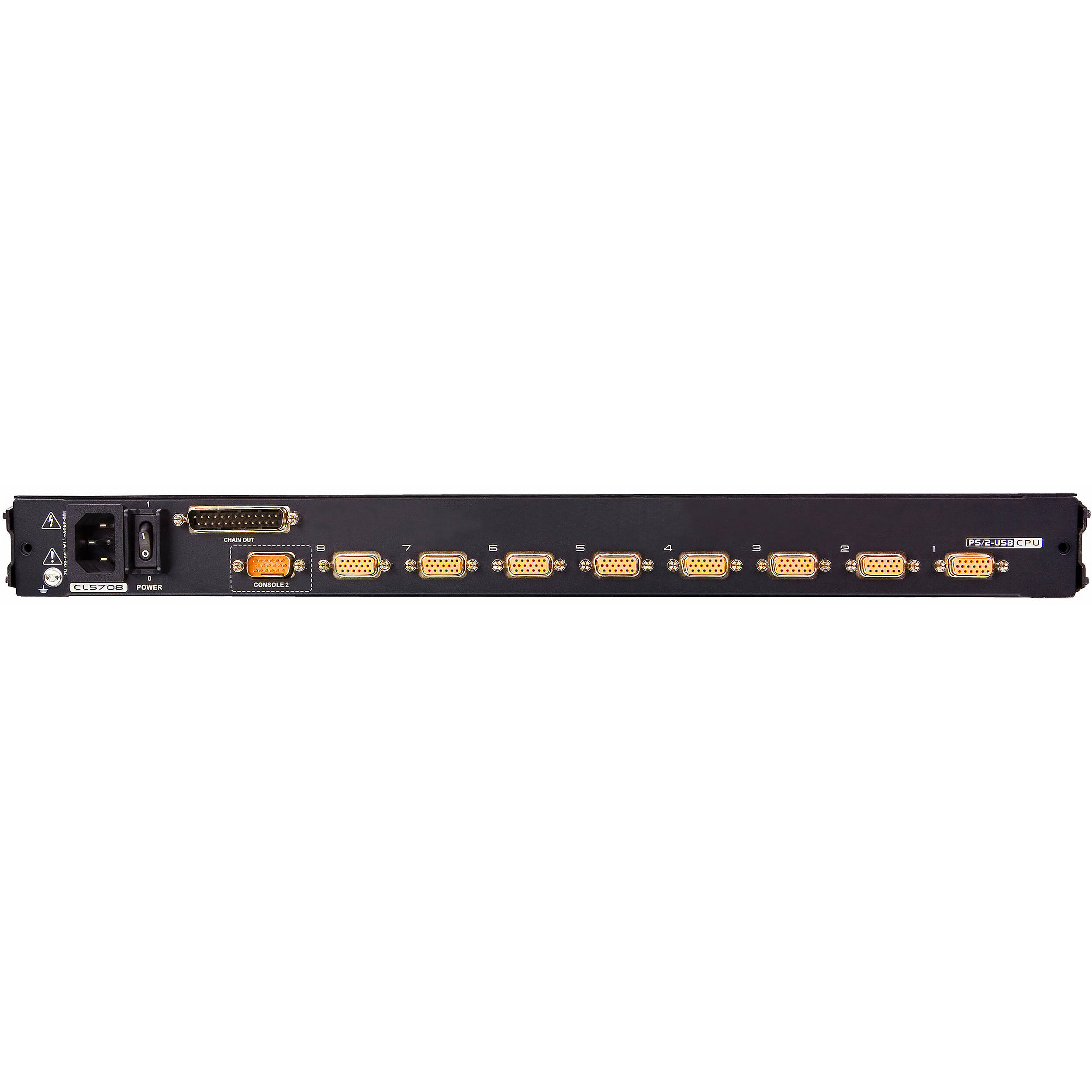 ATEN CL5708MW 8-port 17.3 inch LCD integrated USB PS2 KVM with extra console port — view 3
