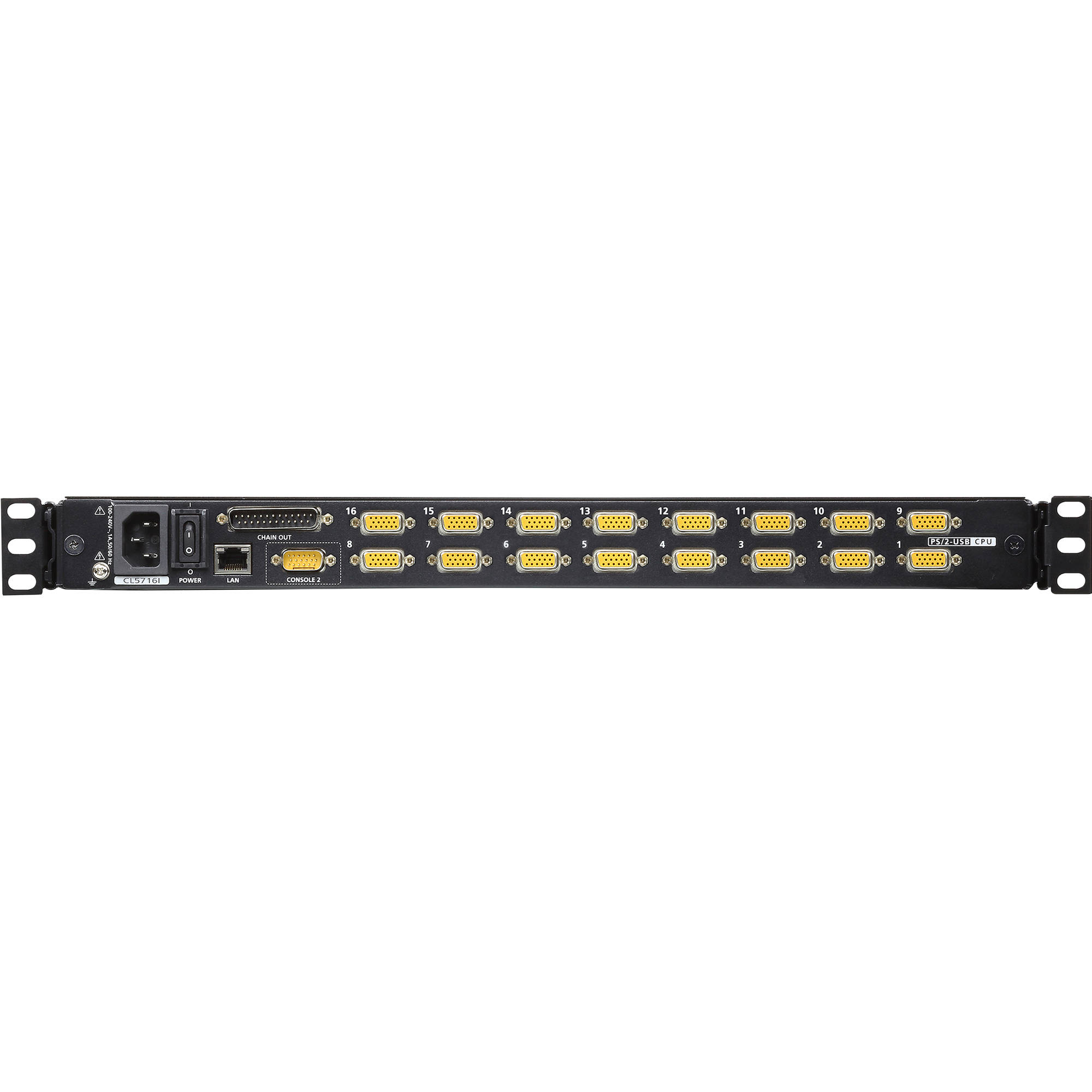 ATEN CL5716IN 16-port 19-inch integrated IP KVM USB switch for enterprise rack management — view 5