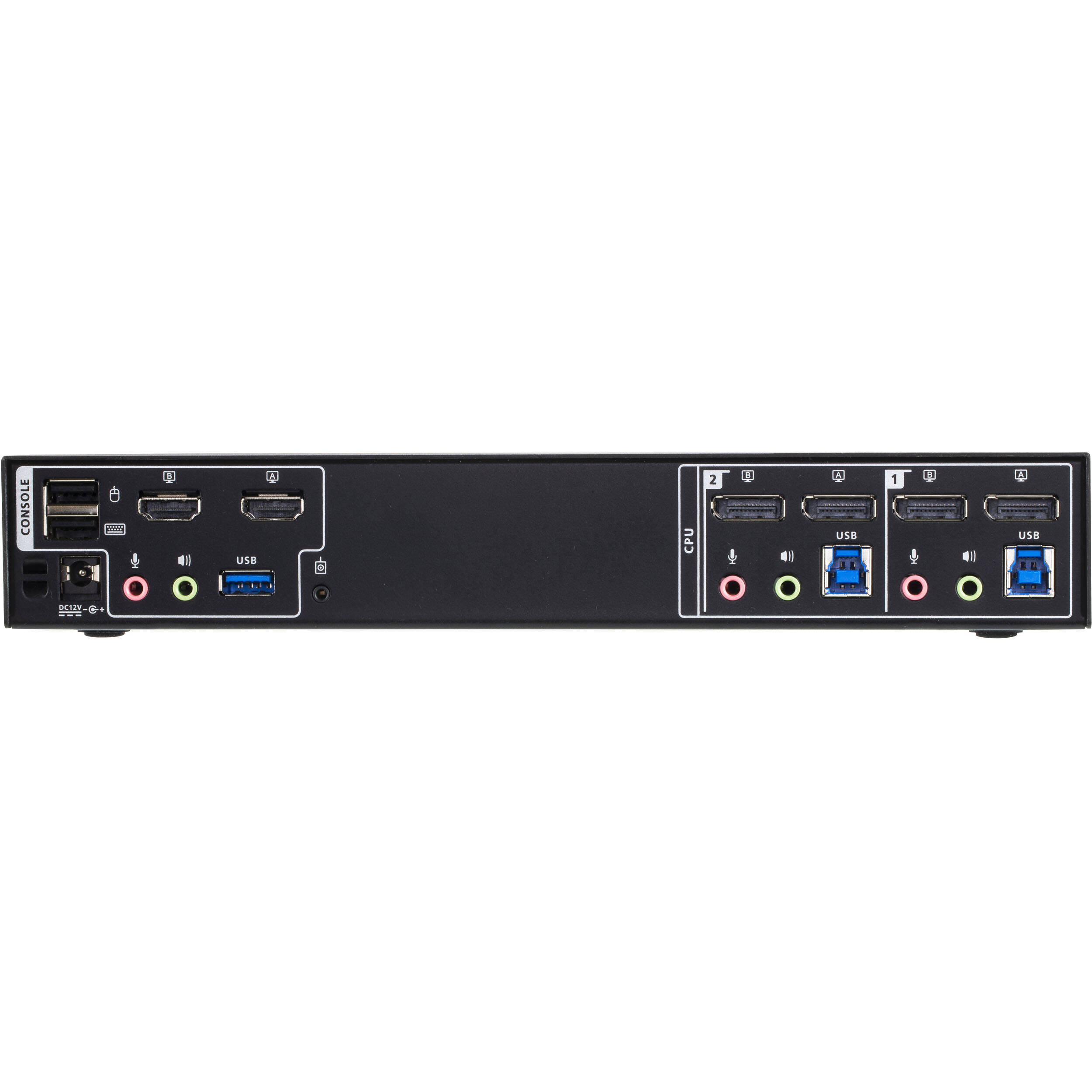 ATEN CM1942 2-port 4K DisplayPort dual-display mini-matrix KVM with boundless switching — view 3